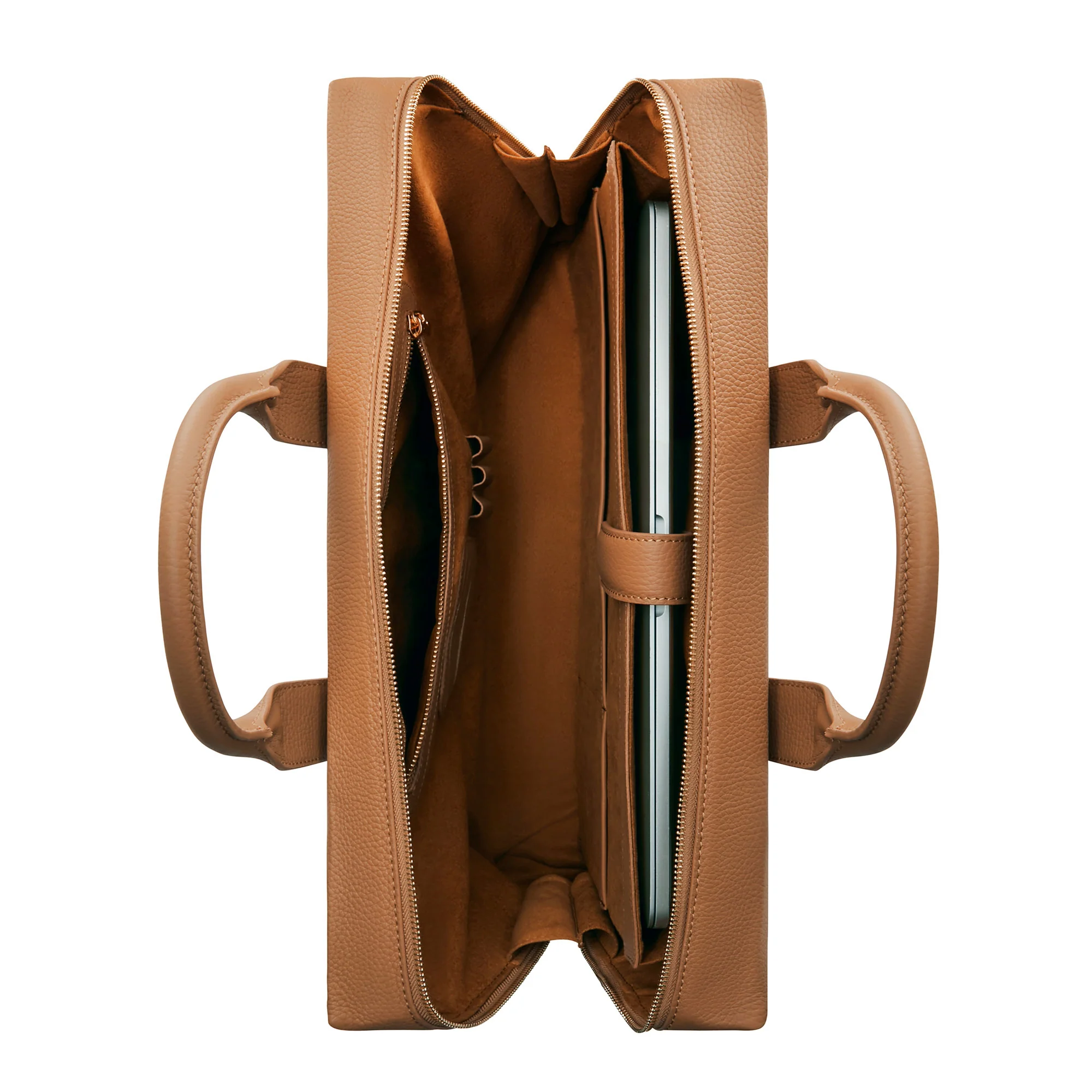 Isabel Bernard Honoré Anique Camel Kalfsleren Handtas IB25062 - Image 7