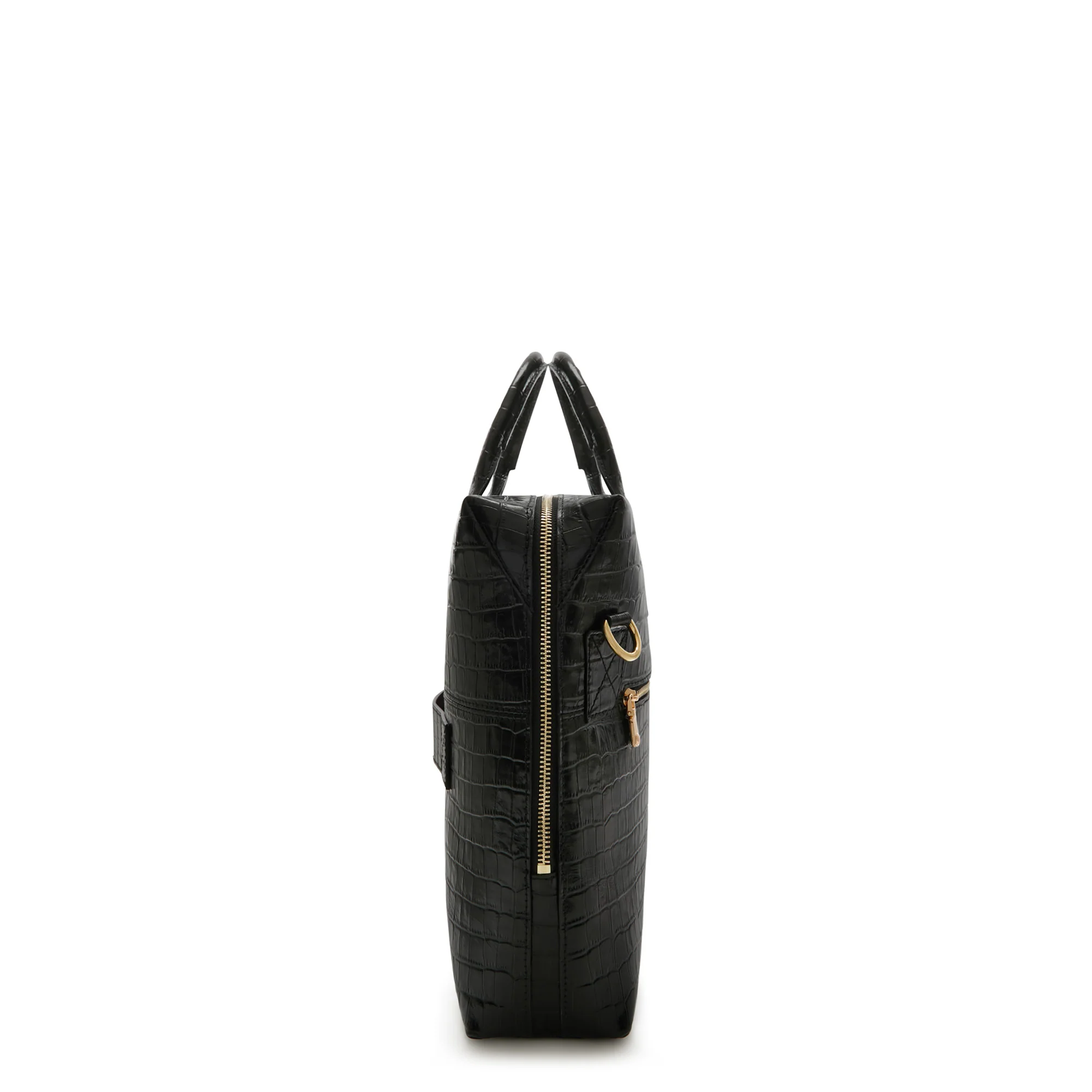 Isabel Bernard Honoré Anique Croco Zwarte Kalfsleren Handtas IB25072 - Image 4