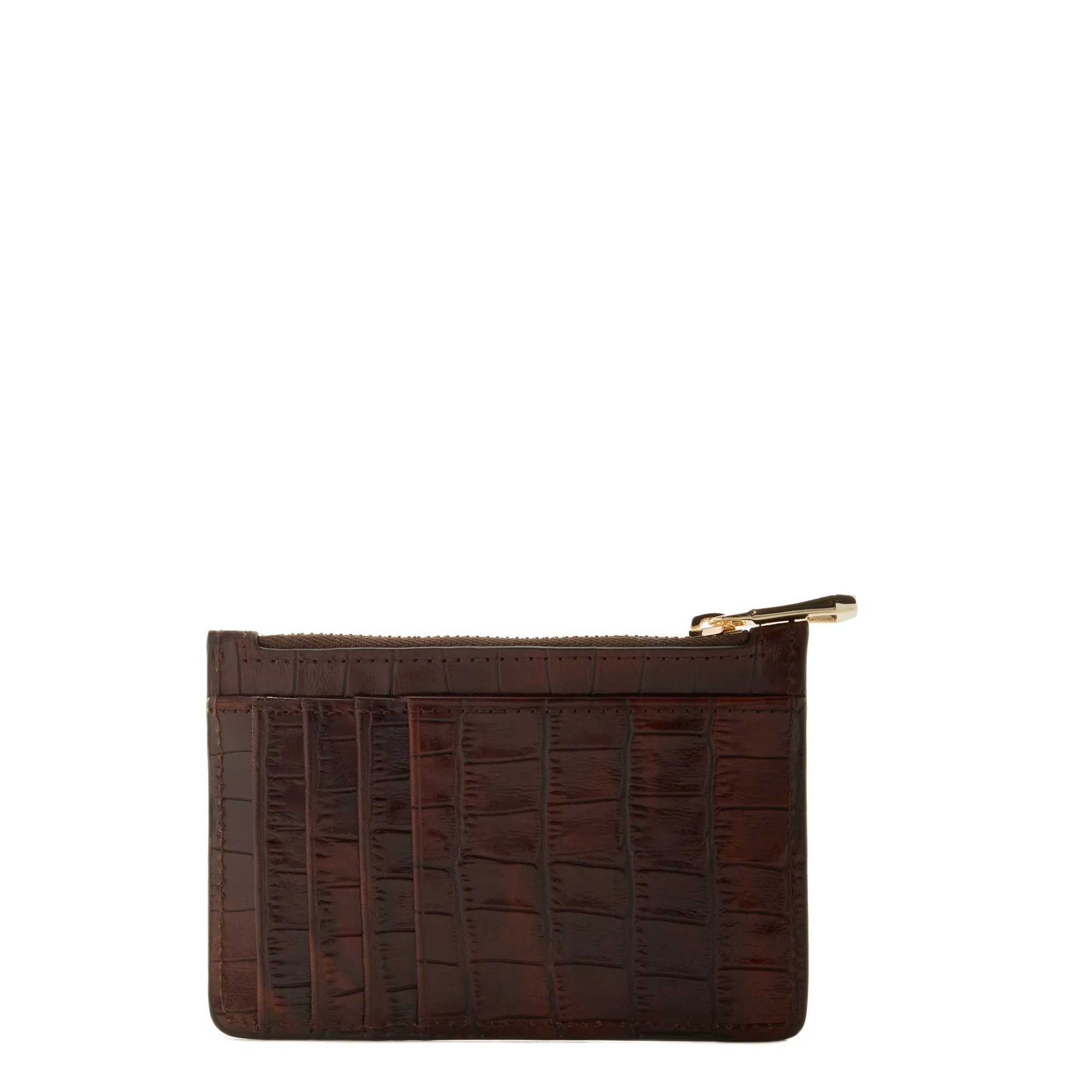 Isabel Bernard Honoré Aveline Croco Bruine Leren pasjeshouder van Kalfsleer IB27019 - Image 6