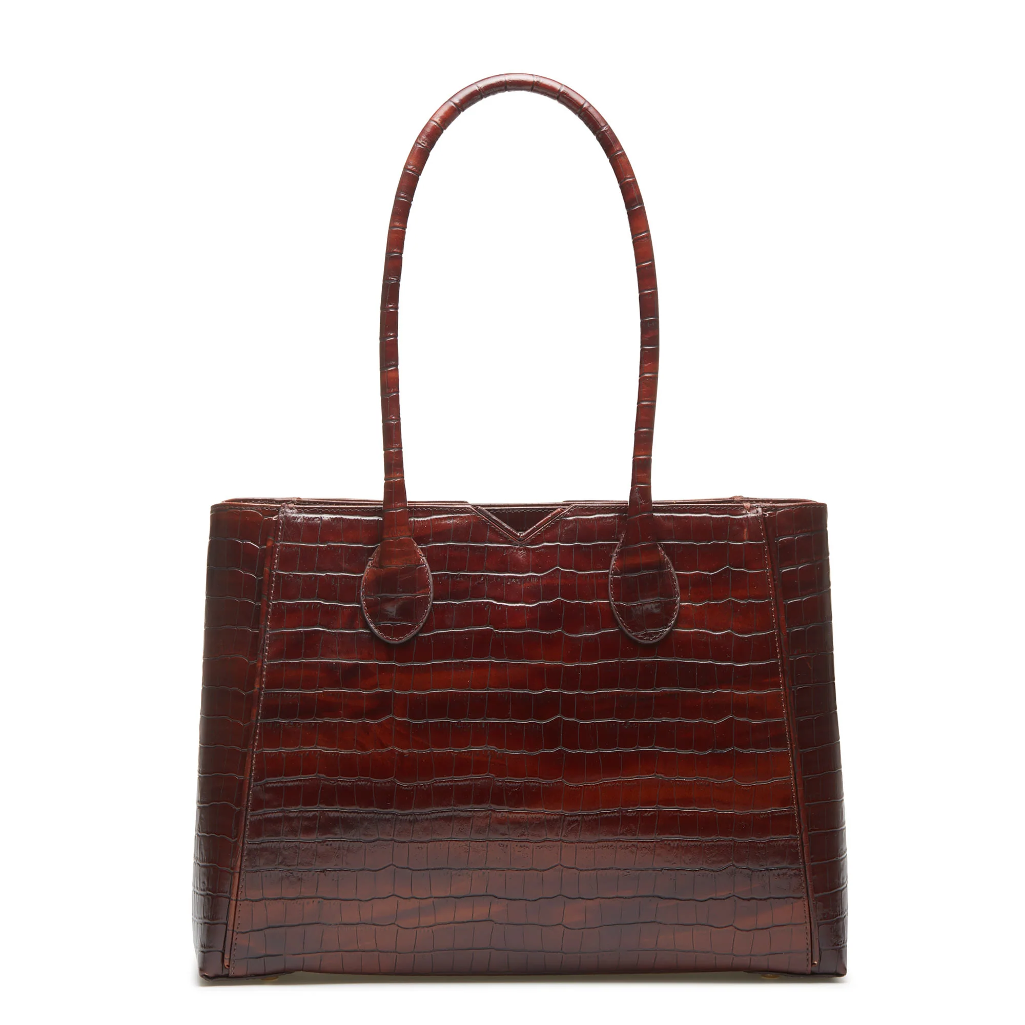 Isabel Bernard Honoré Cloe Croco Bruine Handtas IB25006 - Image 6
