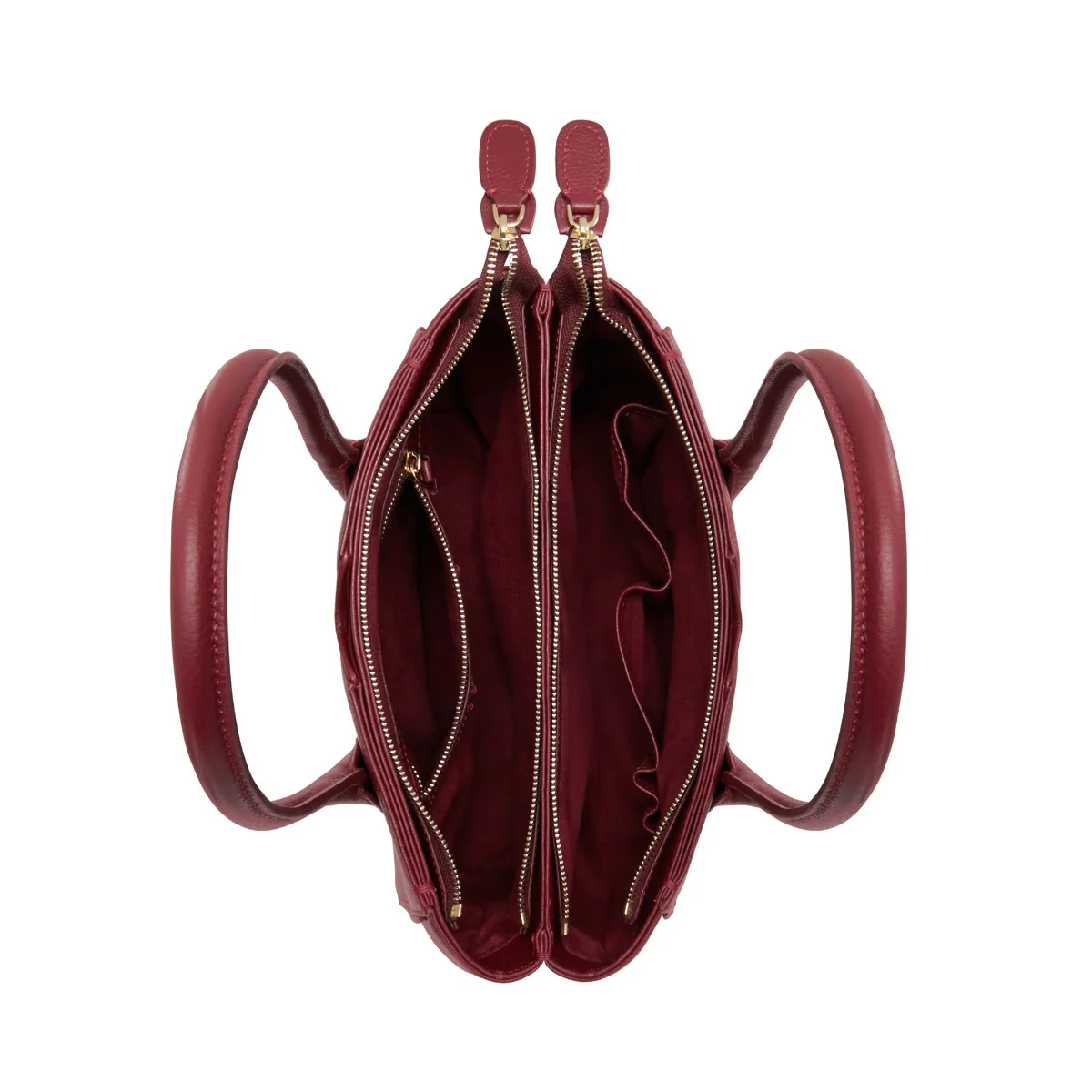 Isabel Bernard Honoré Cloe Midi Bordeaux Kalfsleren Handtas IB25082-052 - Image 8