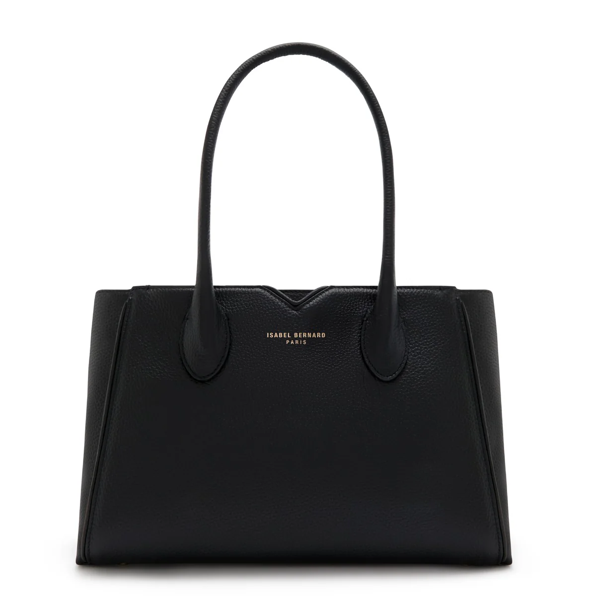 Isabel Bernard Honoré Cloe Midi Zwarte Kalfsleren Handtas IB25082-001