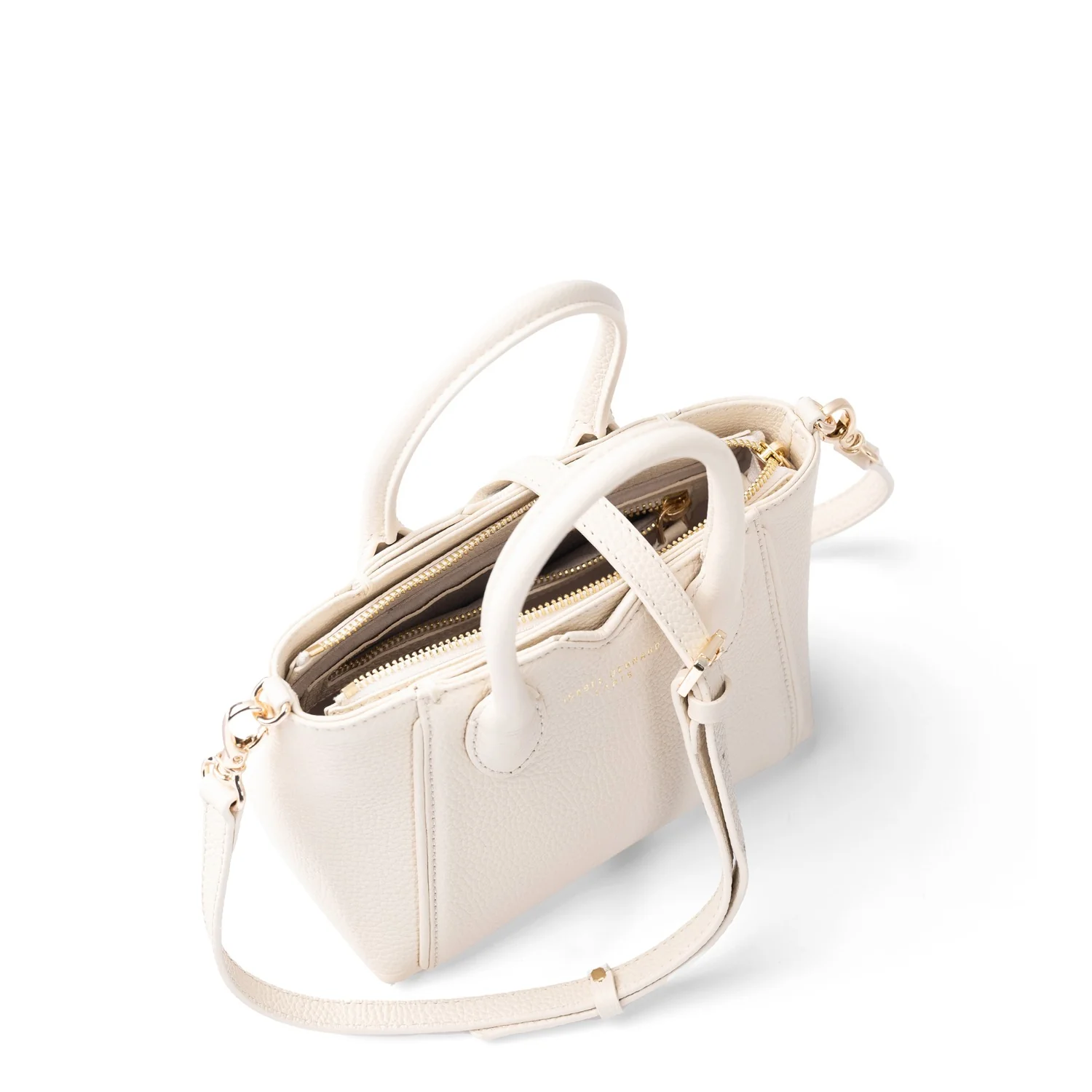Isabel Bernard Honoré Cloe Mini Crème me Kalfsleren Handtas IB21124-070 - Image 10