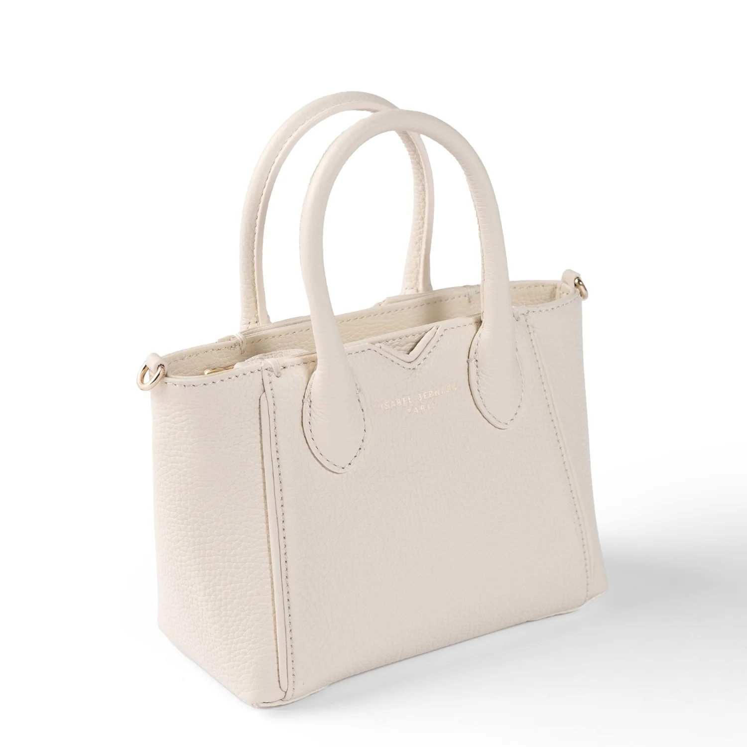 Isabel Bernard Honoré Cloe Mini Crème me Kalfsleren Handtas IB21124-070 - Image 9