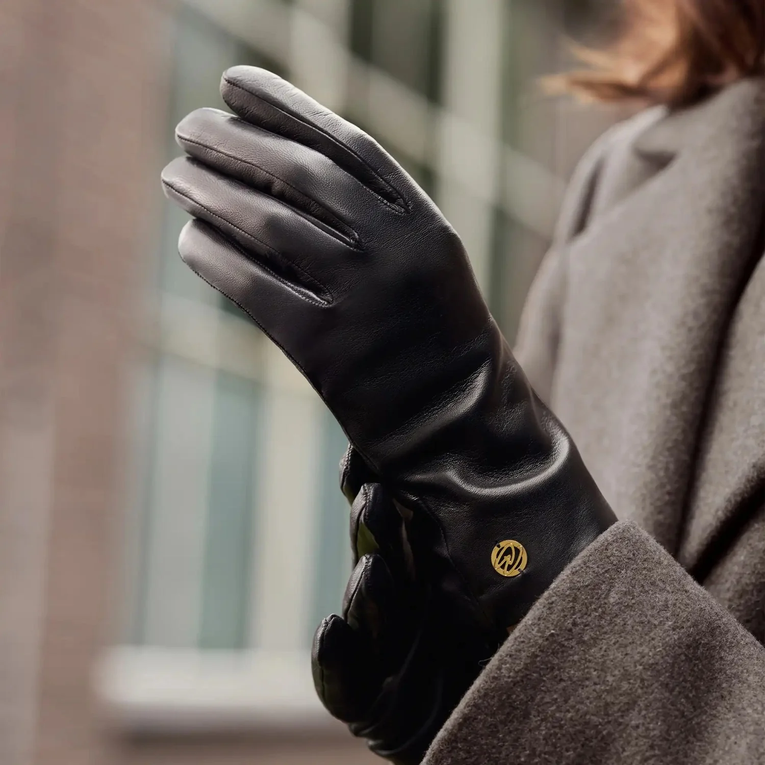 Isabel Bernard Honoré Eleanor Zwarte goatskin Leren gloves IB67000-301- - Image 3