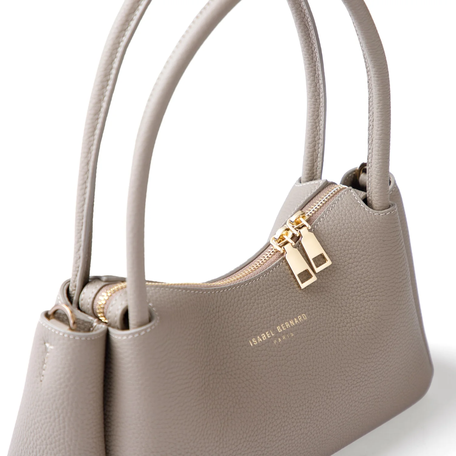Isabel Bernard Honoré Eve Taupe Handtas Van Kalfsleer IB21133-078 - Image 6
