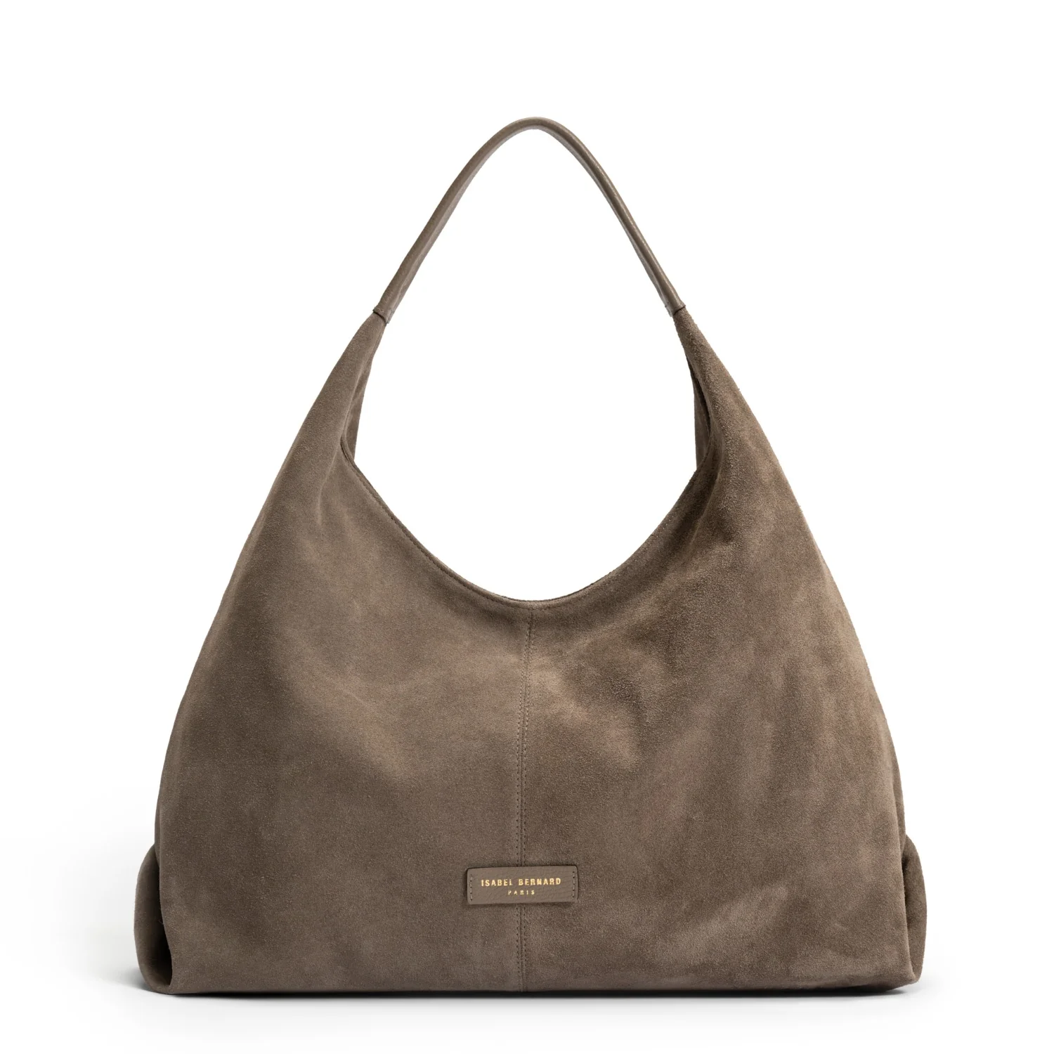 Isabel Bernard Honoré Grace taupe suède schoudertas IB25093-178