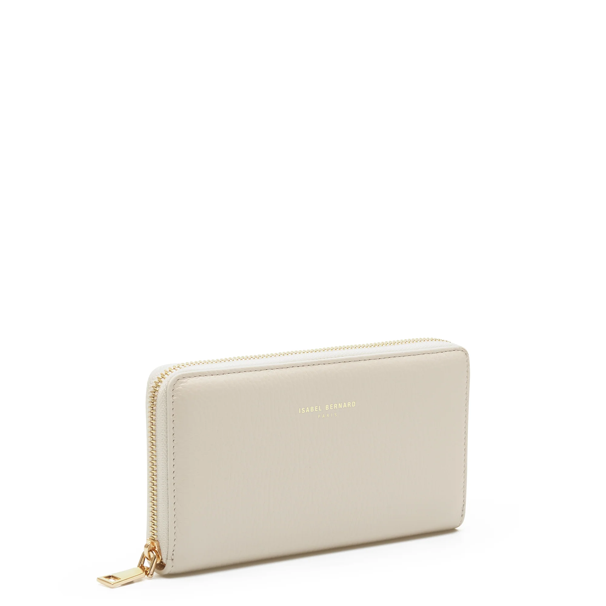 Isabel Bernard Honoré Léa Beige Kalfsleren Ritsportemonnee IB23012 - Image 4