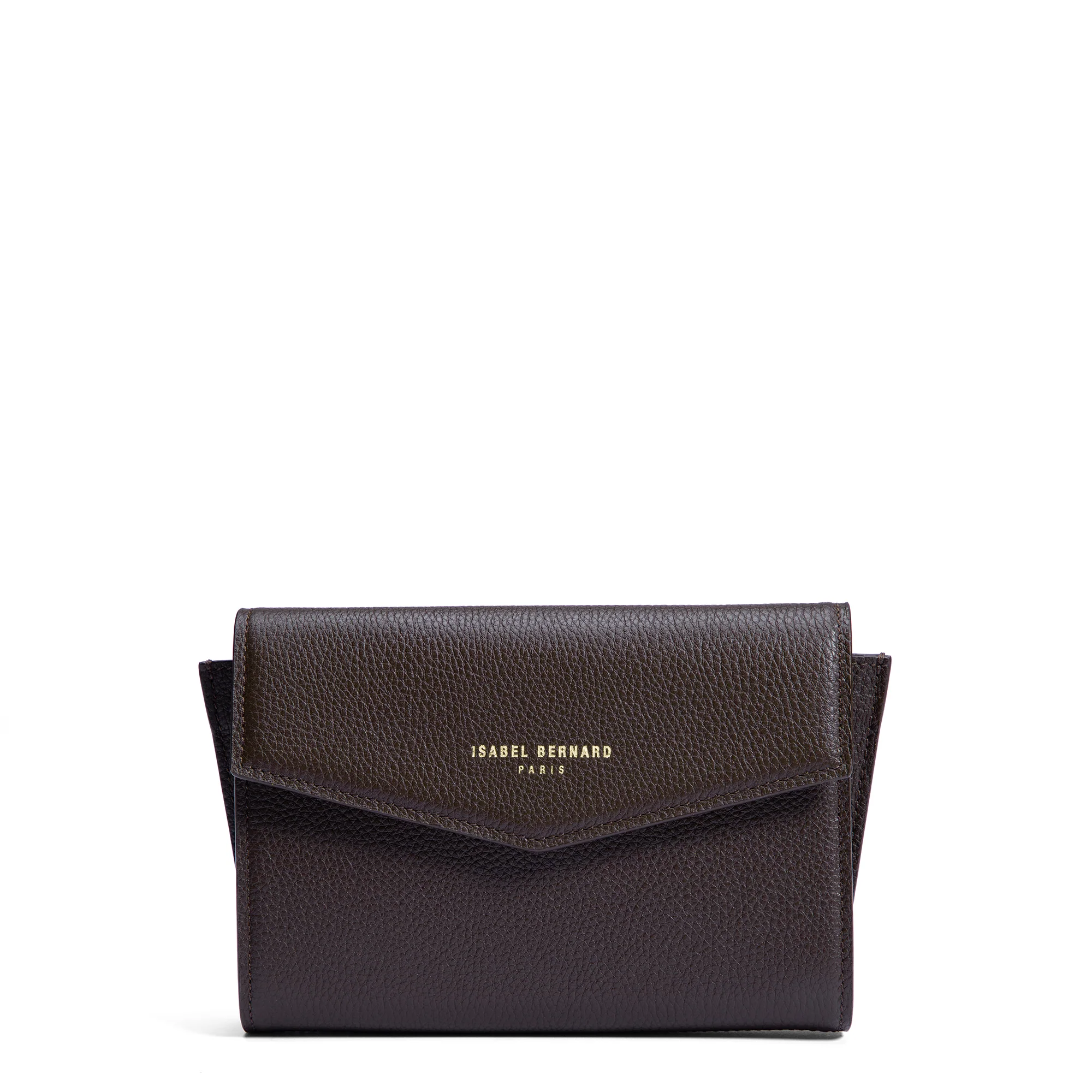 Isabel Bernard Honoré Lina Donkerbruine Clutch Met Afneembare Schouderketting IB21135-031