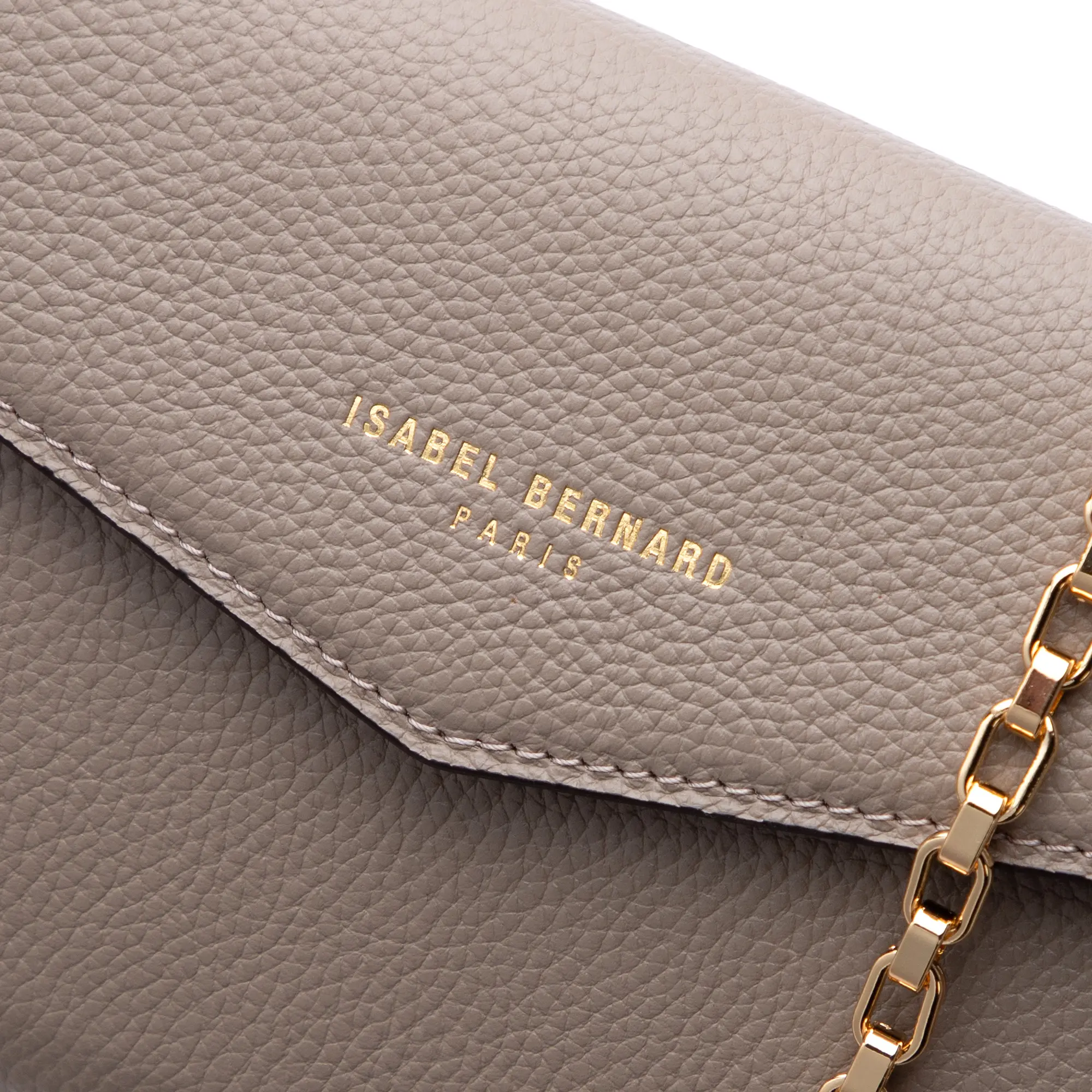 Isabel Bernard Honoré Lina Taupe Clutch Met Afneembare Schouderketting IB21135-078 - Image 3