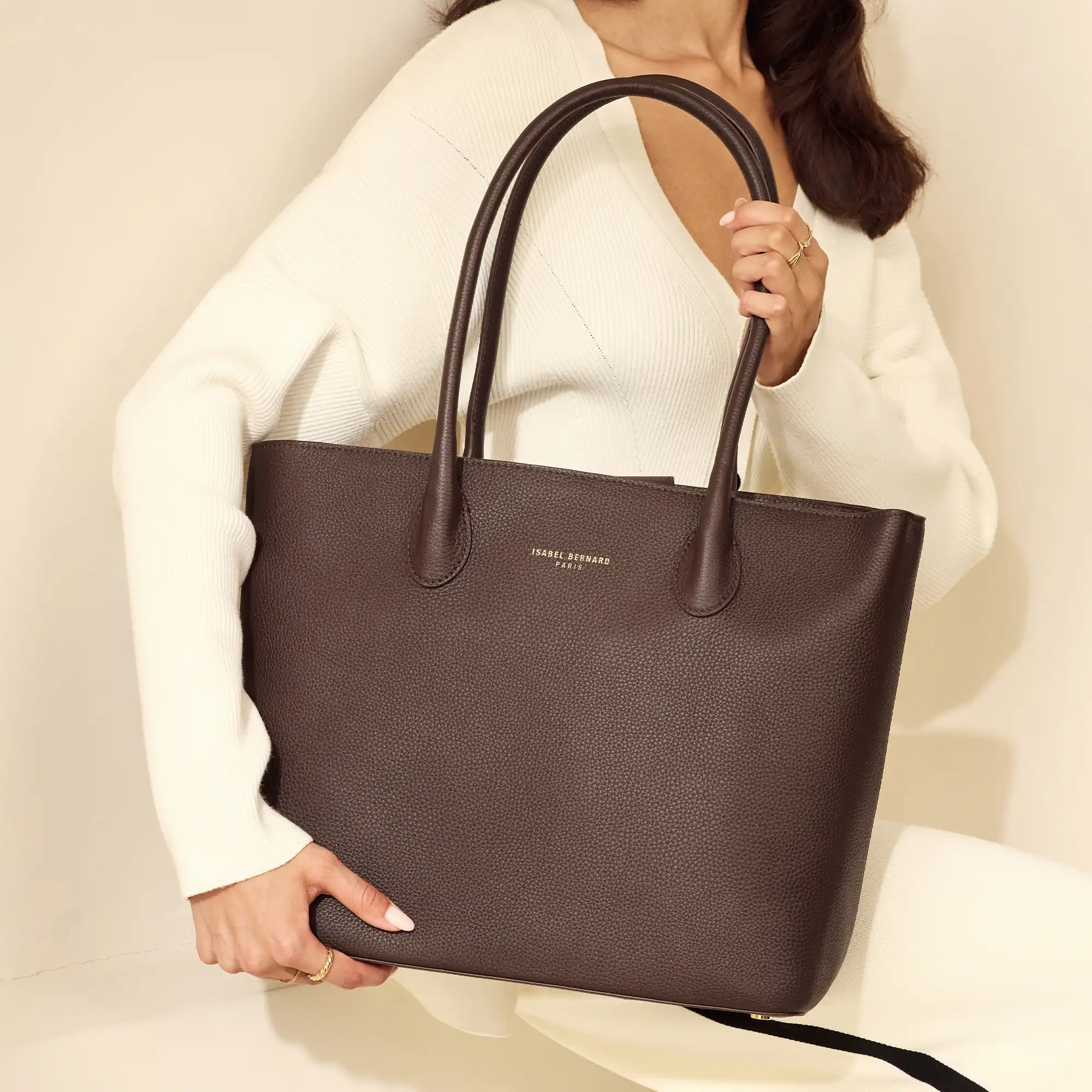 Isabel Bernard Honoré Lysanne Bruine Leren Shopper van Kalfsleer IB25089 - Image 2