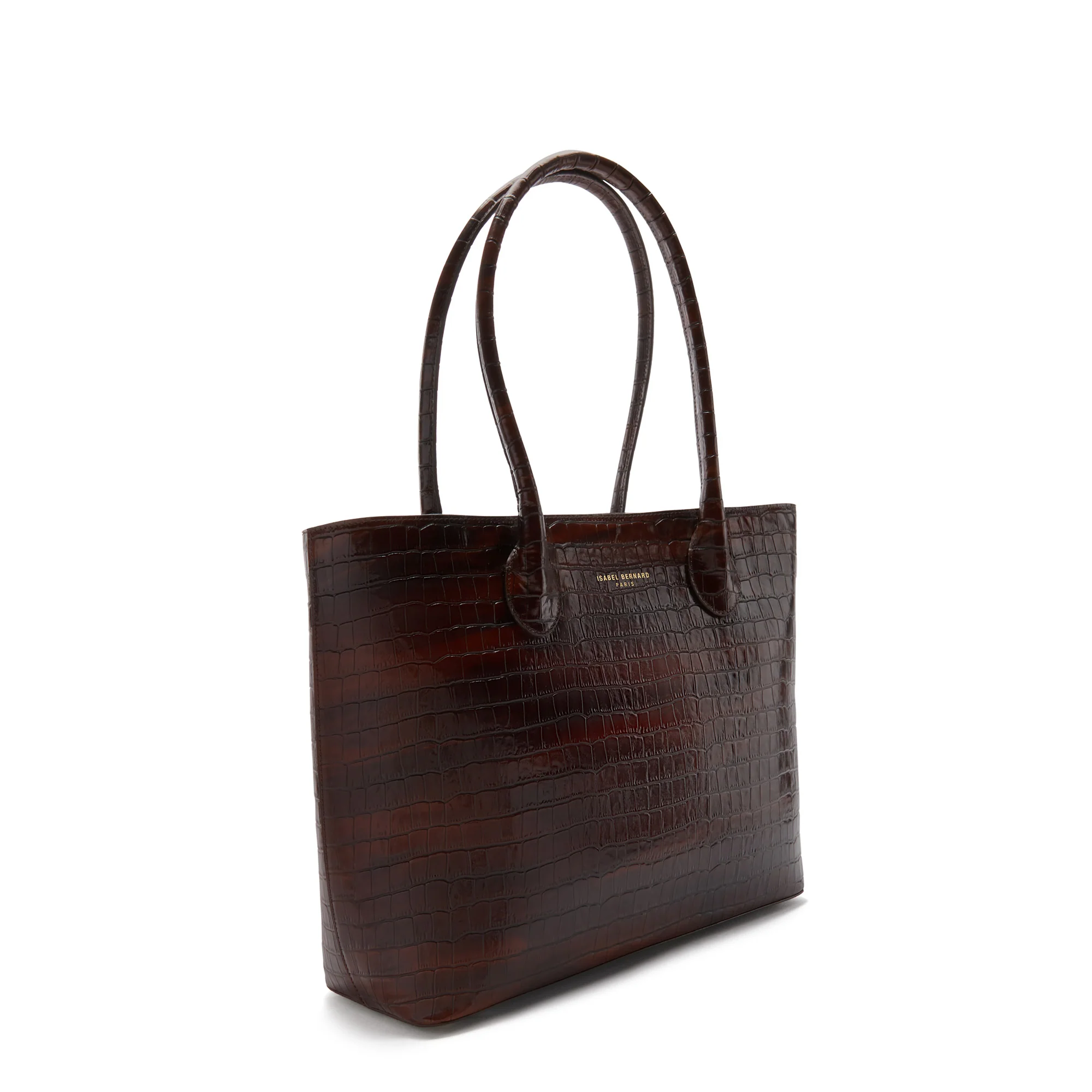 Isabel Bernard Honoré Lysanne Croco Bruine Kalfsleren Shopper IB25025 - Image 4