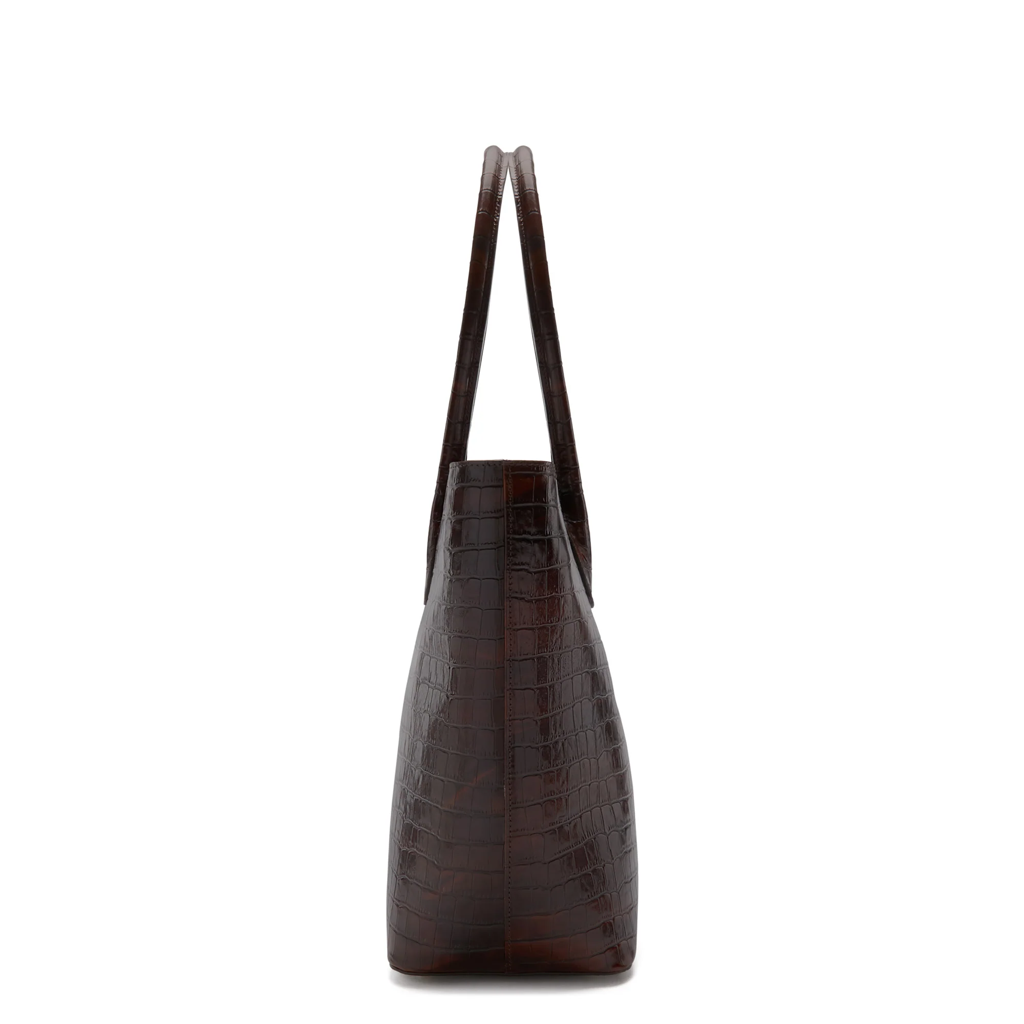 Isabel Bernard Honoré Lysanne Croco Bruine Kalfsleren Shopper IB25025 - Image 5