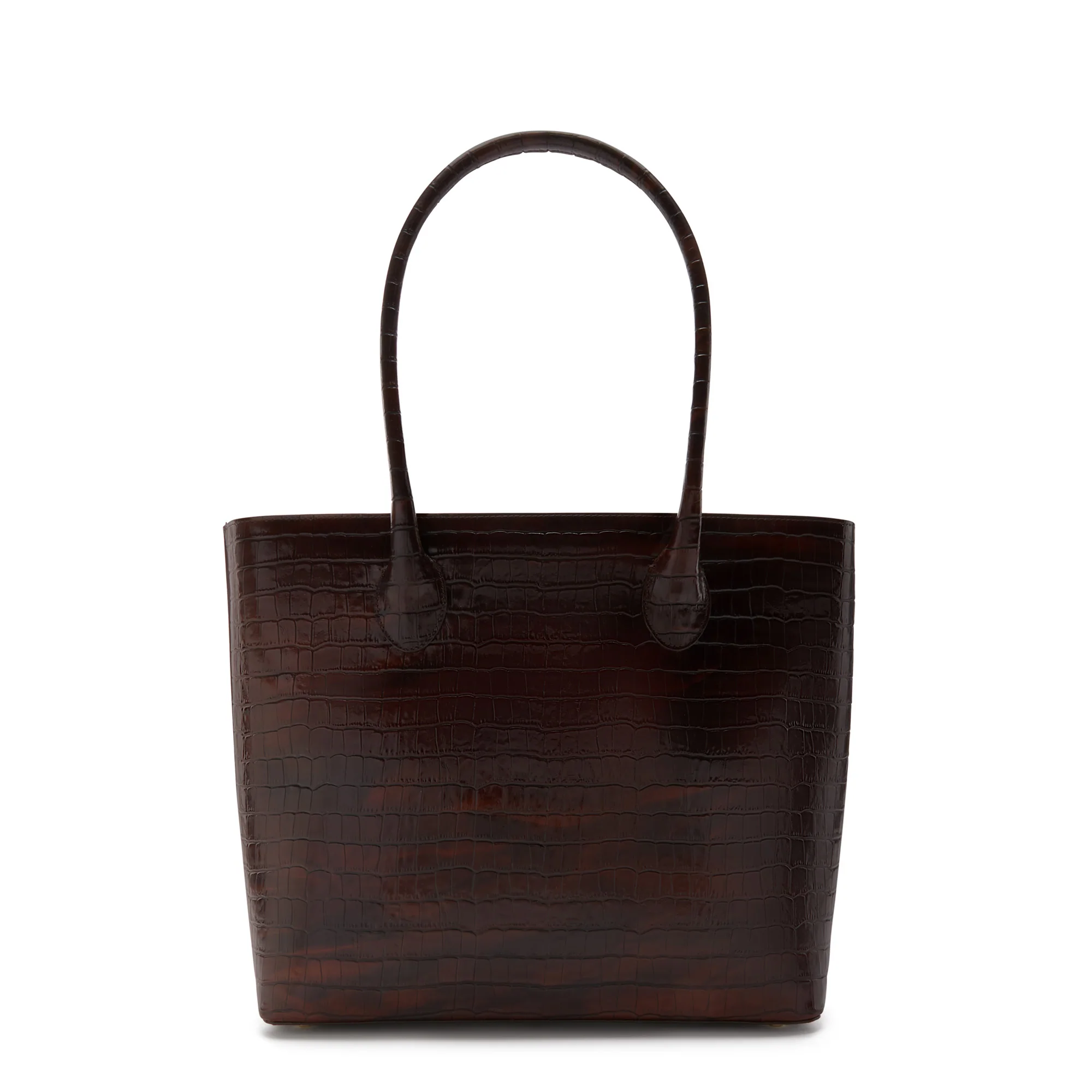 Isabel Bernard Honoré Lysanne Croco Bruine Kalfsleren Shopper IB25025 - Image 6