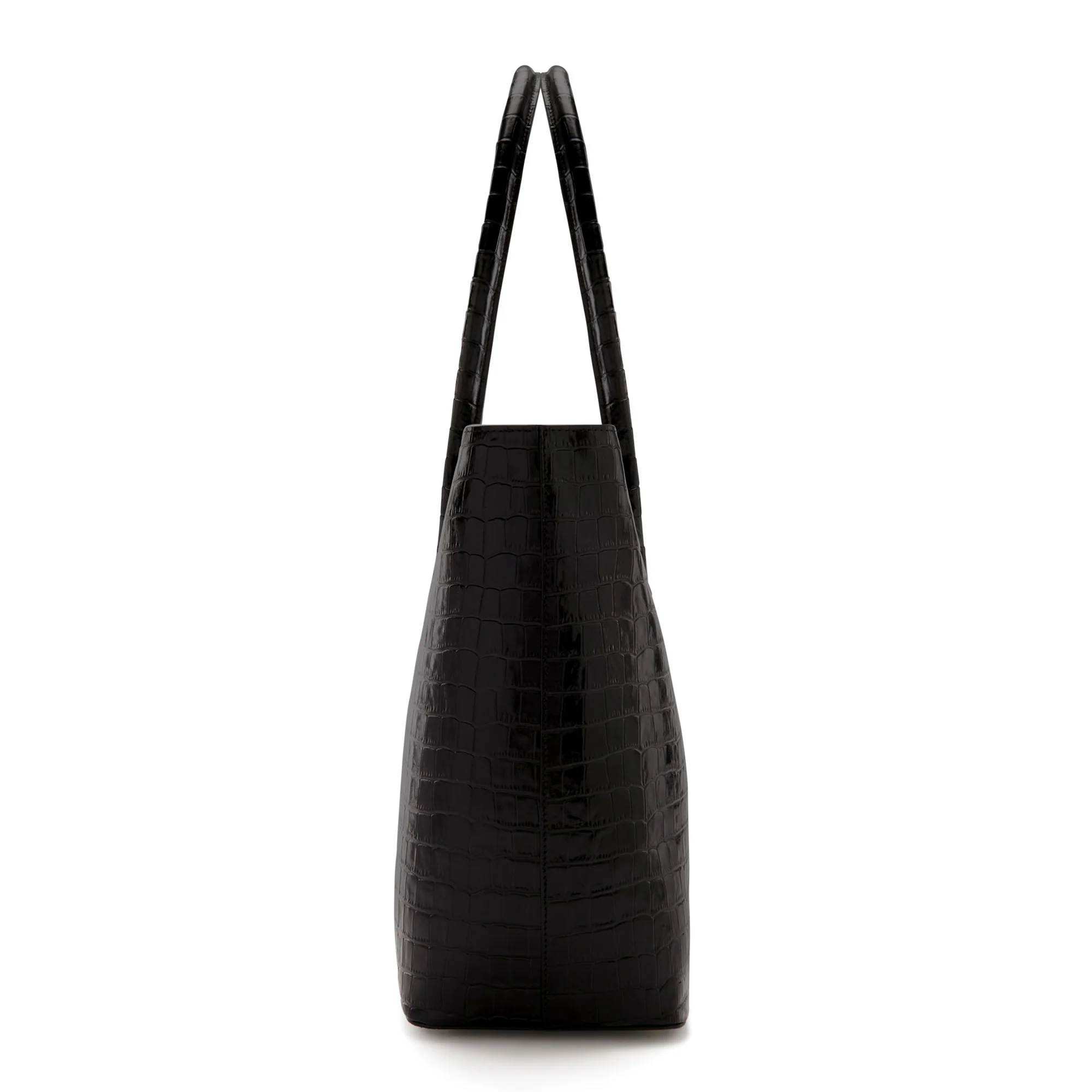 Isabel Bernard Honoré Lysanne Croco Zwarte Kalfsleren Shopper IB25024 - Image 6