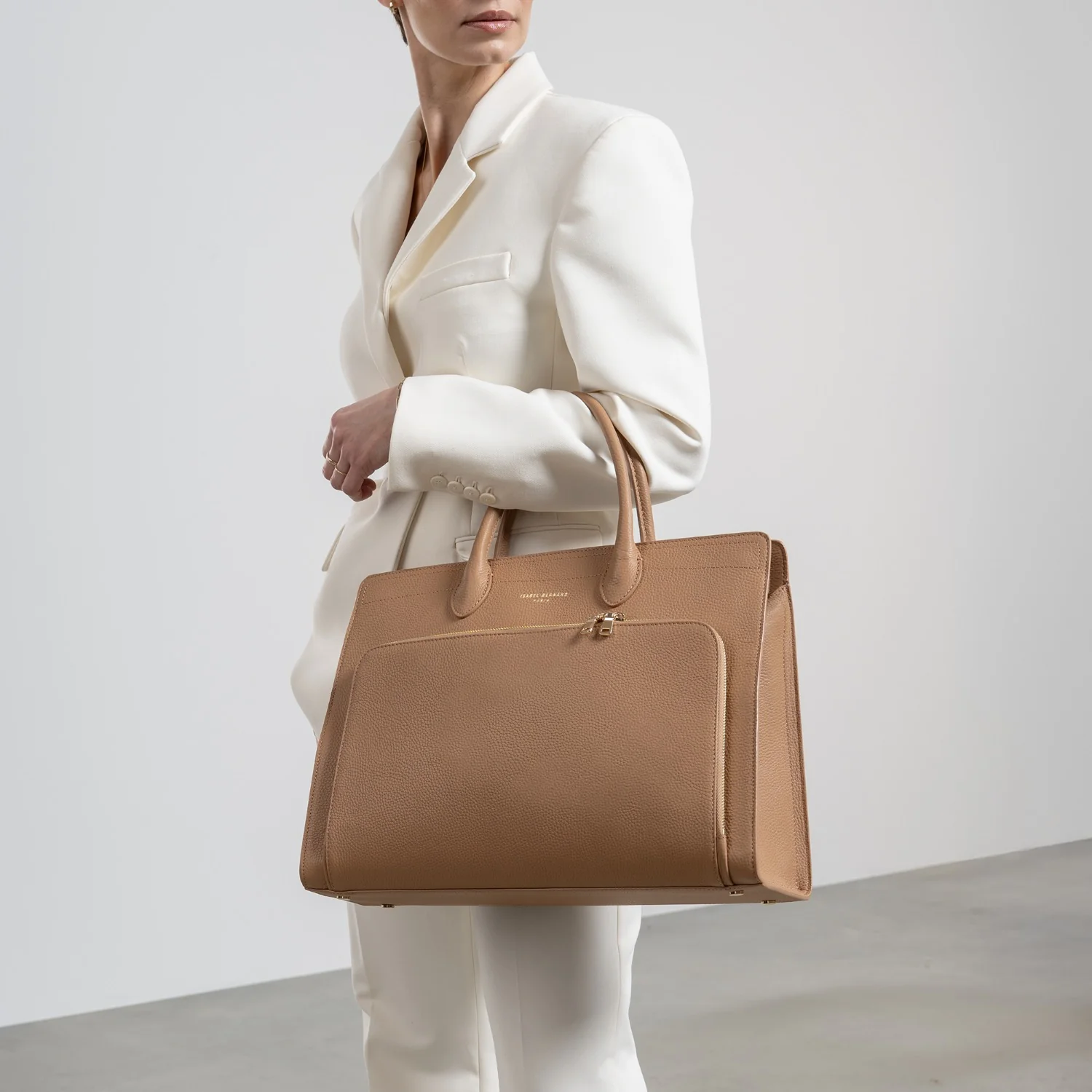 Isabel Bernard Honoré Nadine Camel Kalfsleren Handtas IB25053 - Image 2