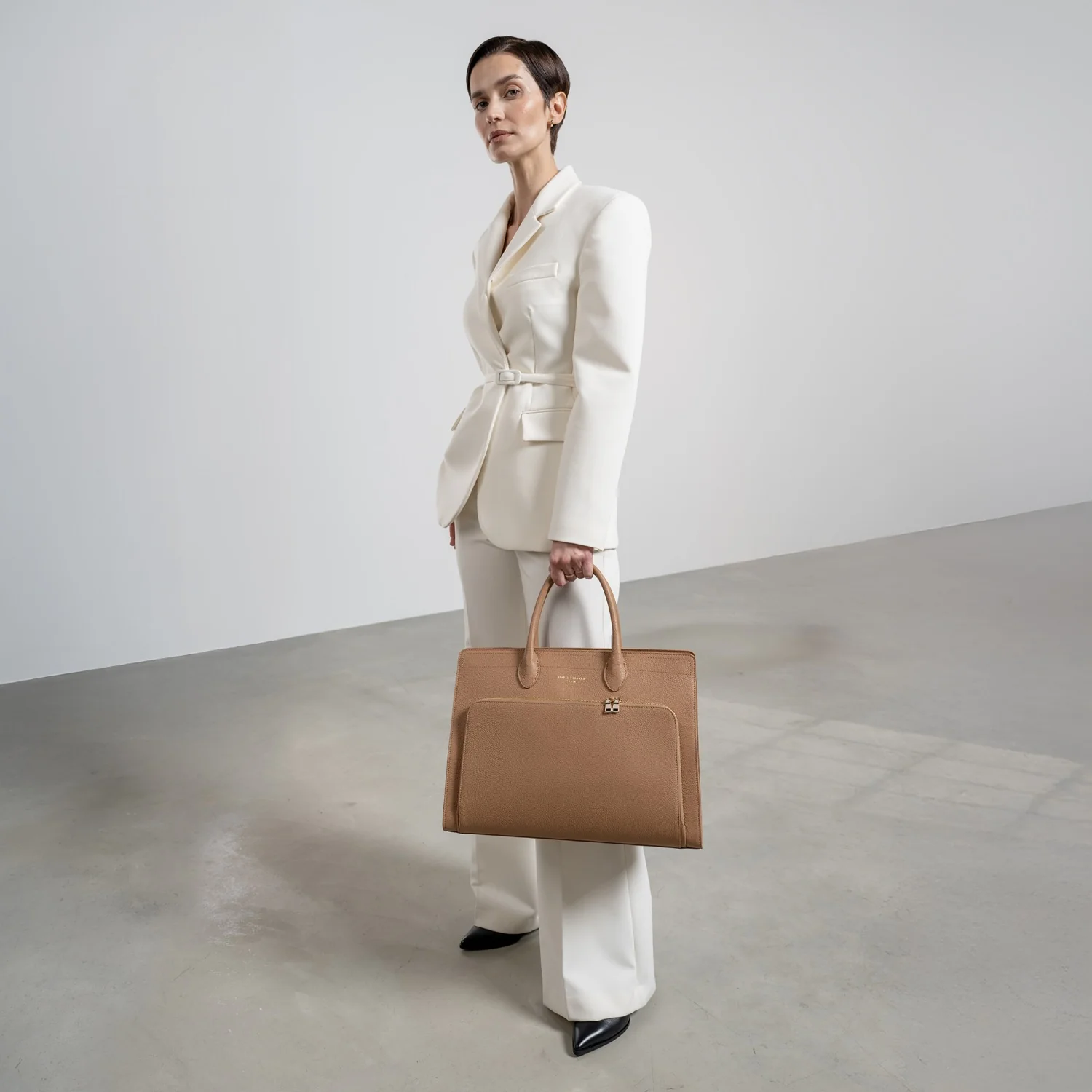 Isabel Bernard Honoré Nadine Camel Kalfsleren Handtas IB25053 - Image 3
