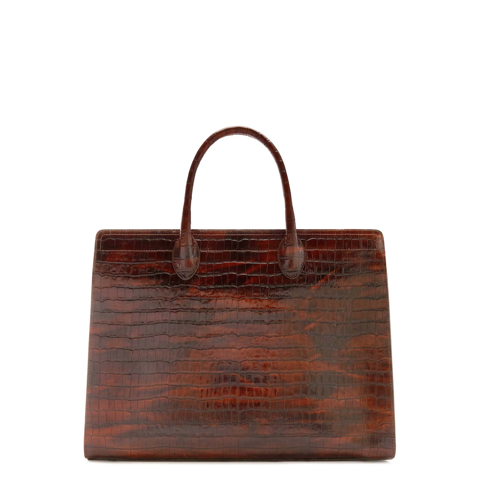 Isabel Bernard Honoré Nadine Croco Bruine Handtas van Kalfsleer IB25034 - Image 6