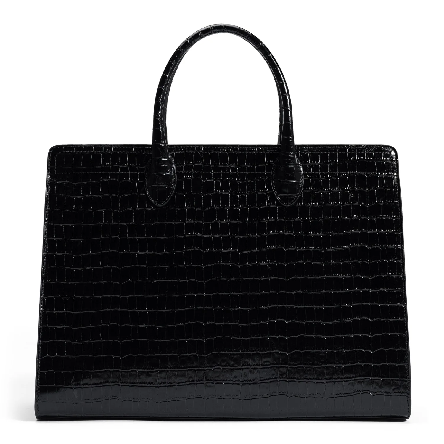 Isabel Bernard Honoré Nadine Zwarte Croco Handtas van Kalfsleer IB25033 - Image 5