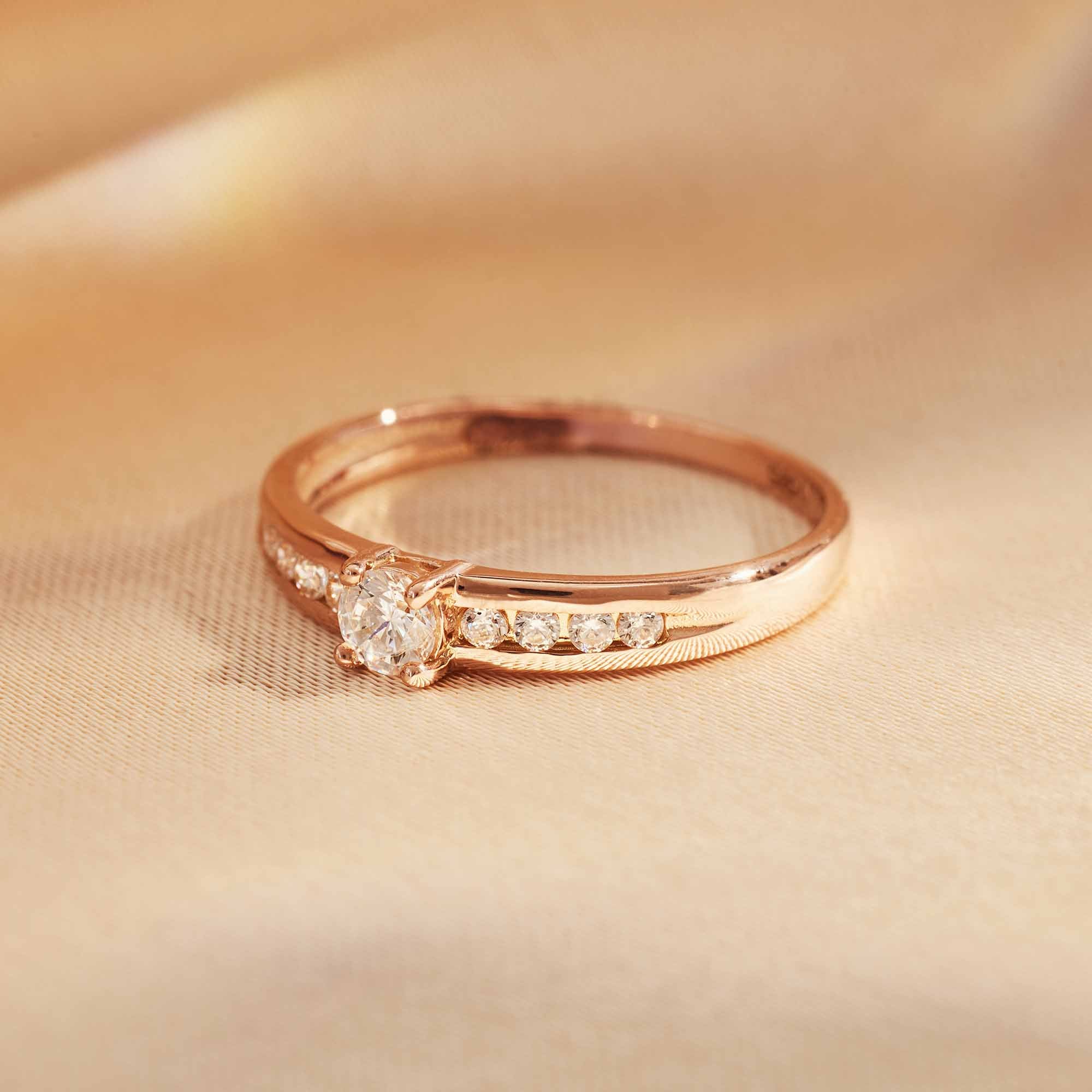 Isabel Bernard La Concorde Estee 14 Karaat Rosé Gouden Ring IB330075-50 (Maat: 50) - Image 5