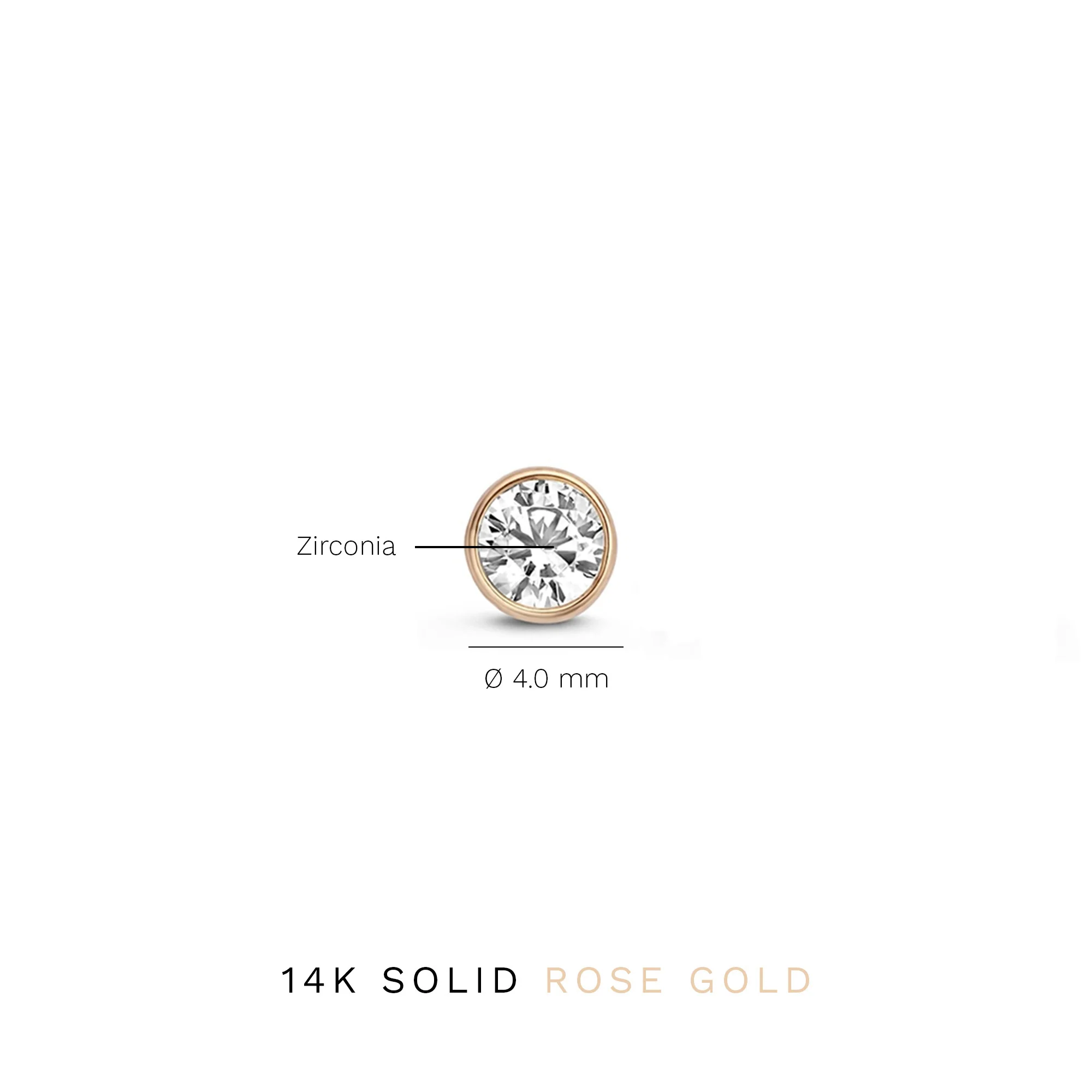 Isabel Bernard La Concorde Juliette 14 Karaat Roségouden Oorknoppen IB360209 - Image 3