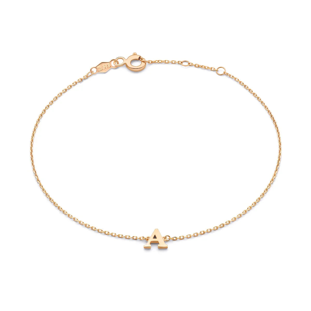 Isabel Bernard La Concorde Rachel 14 Karaat Rosé Gouden Initial Armband IB320042-Z