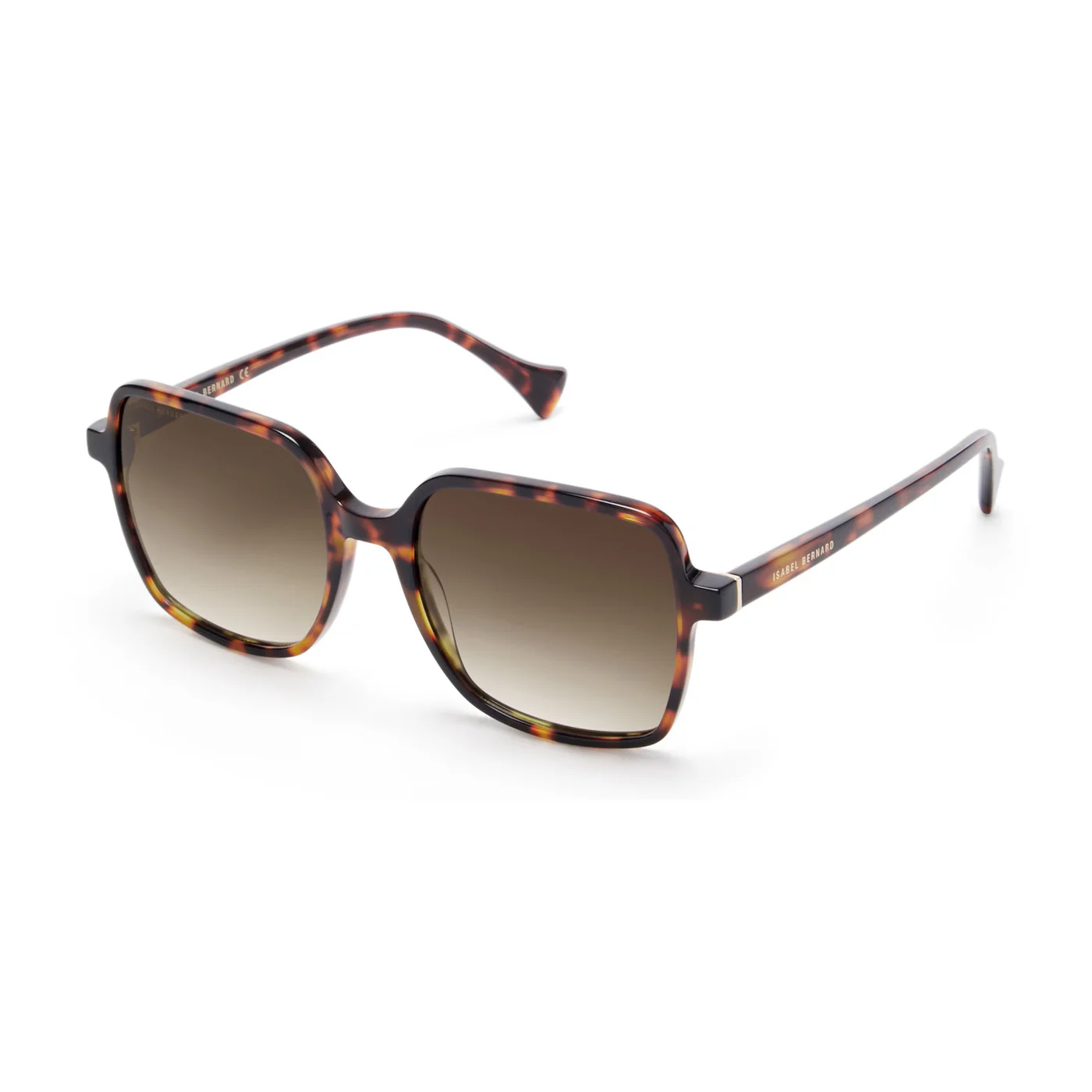 Isabel Bernard La Villette Rene Bruine Tortoise Vierkante Zonnebril IB400000-14-14