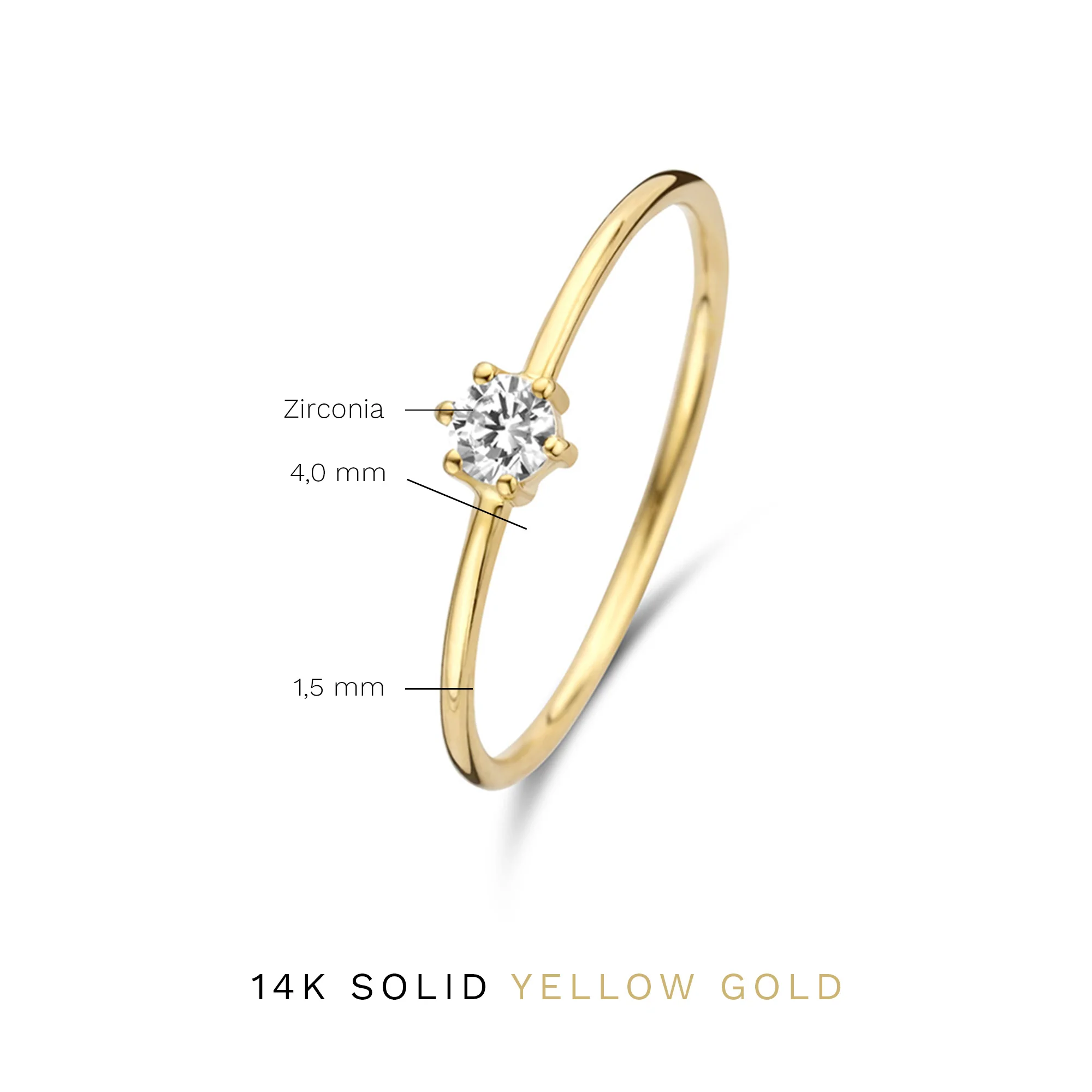 Isabel Bernard 14 Karaat Gouden Le Marais Abelle Ring IB330001-50 (Maat: 50) - Image 7