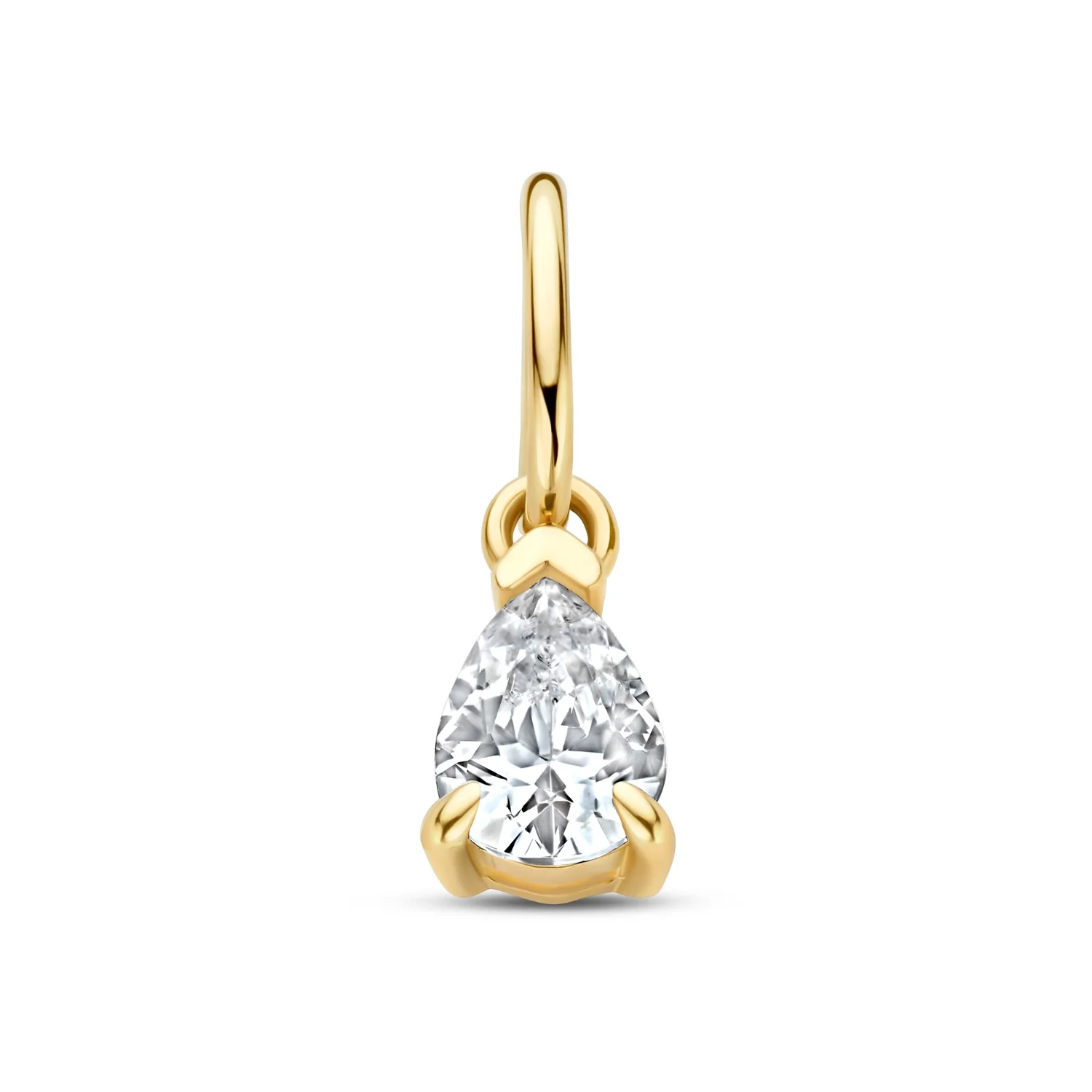 Isabel Bernard Le Marais Druppelvormige Zirkonia 14 karaat gouden bedel IB350062