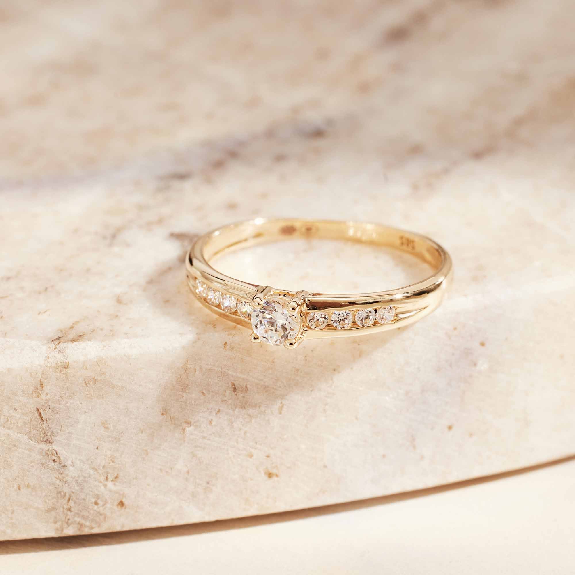 Isabel Bernard 14 Karaat Gouden Le Marais Estee Ring IB330069-50 (Maat: 50) - Image 5
