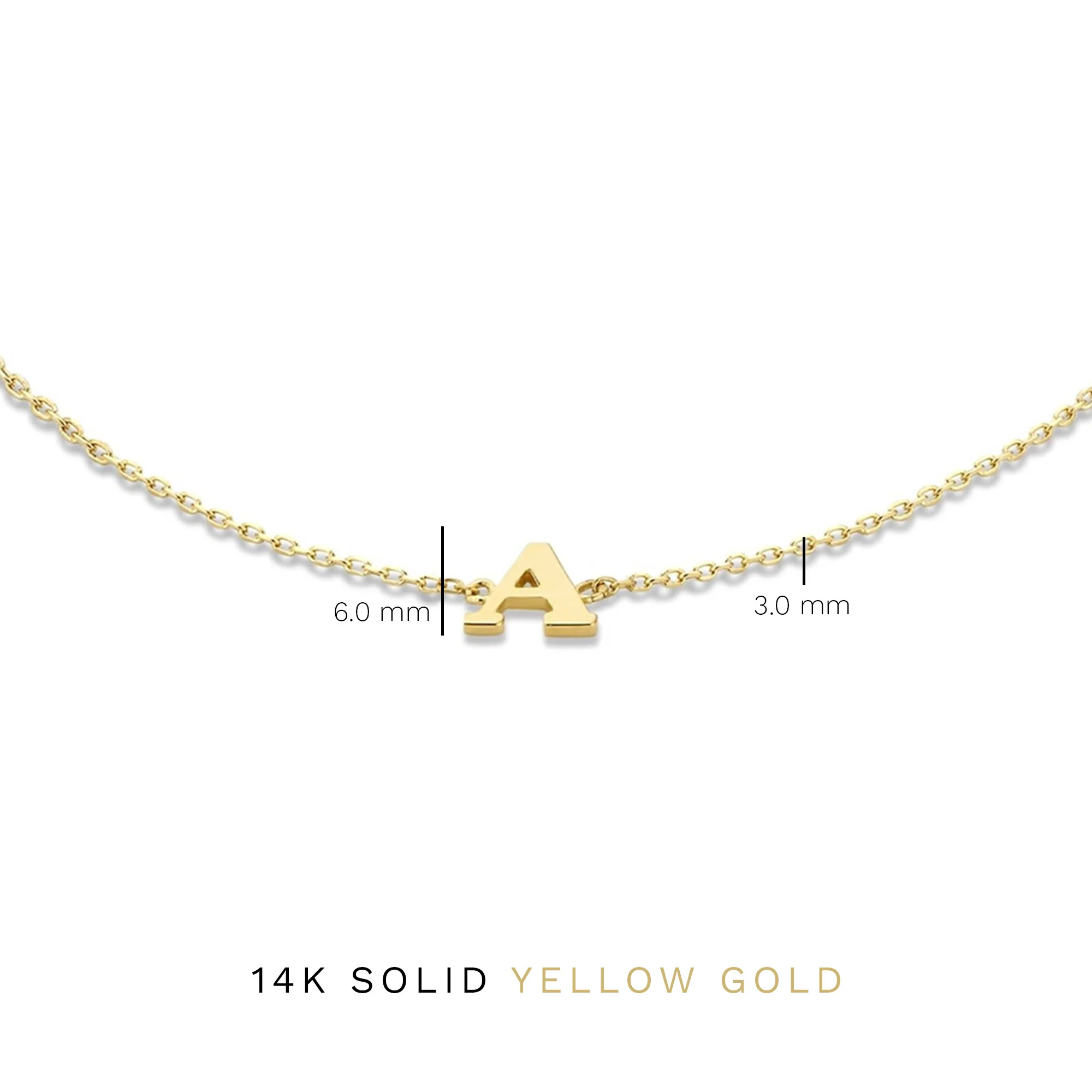 Isabel Bernard Le Marais Rachel 14 Karaat Gouden Initial Armband IB320101-A (Letter A) - Image 7