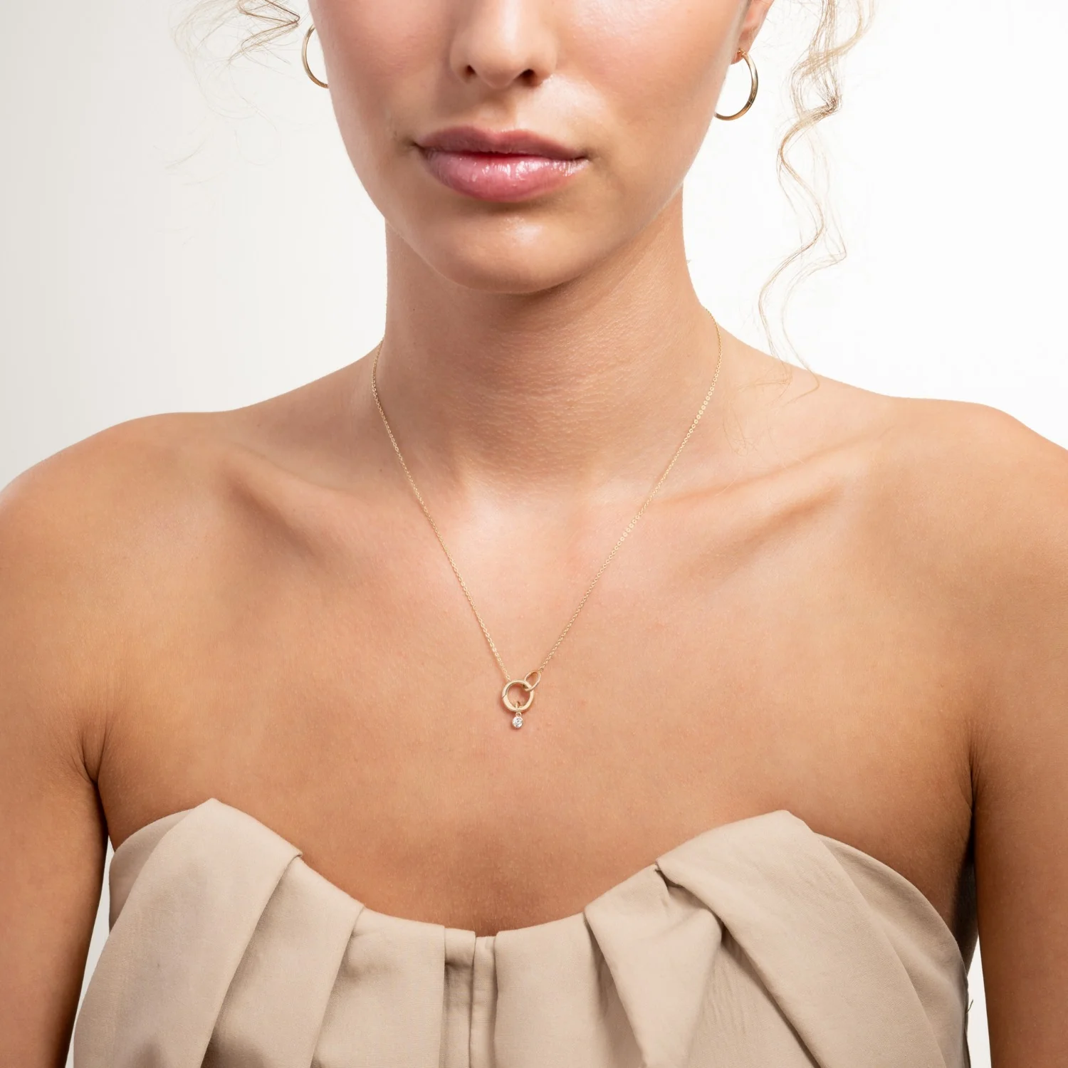Isabel Bernard Le Marais Ronde Zirkonia 14 karaat gouden bedel IB350060 - Image 3