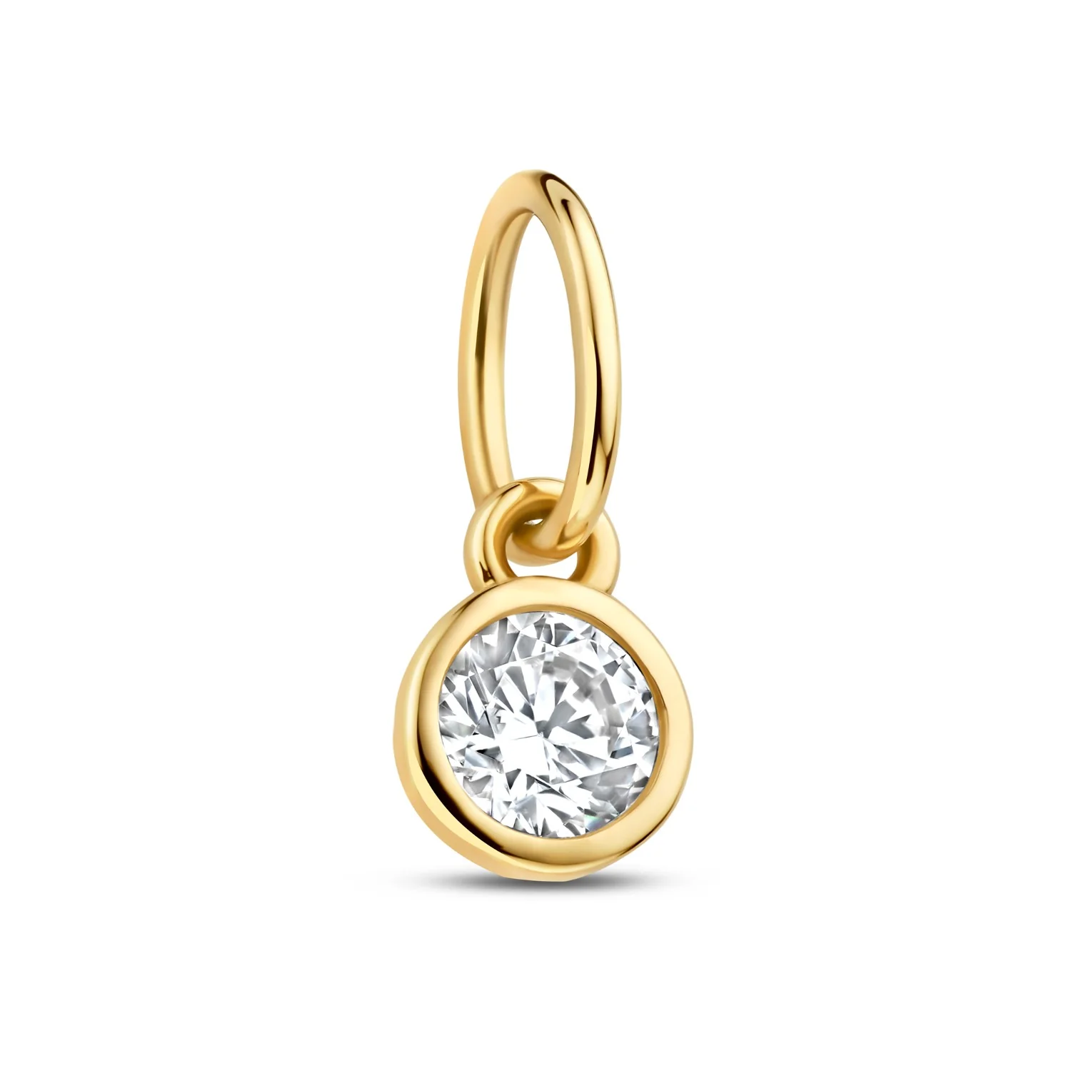 Isabel Bernard Le Marais Ronde Zirkonia 14 karaat gouden bedel IB350060 - Image 6