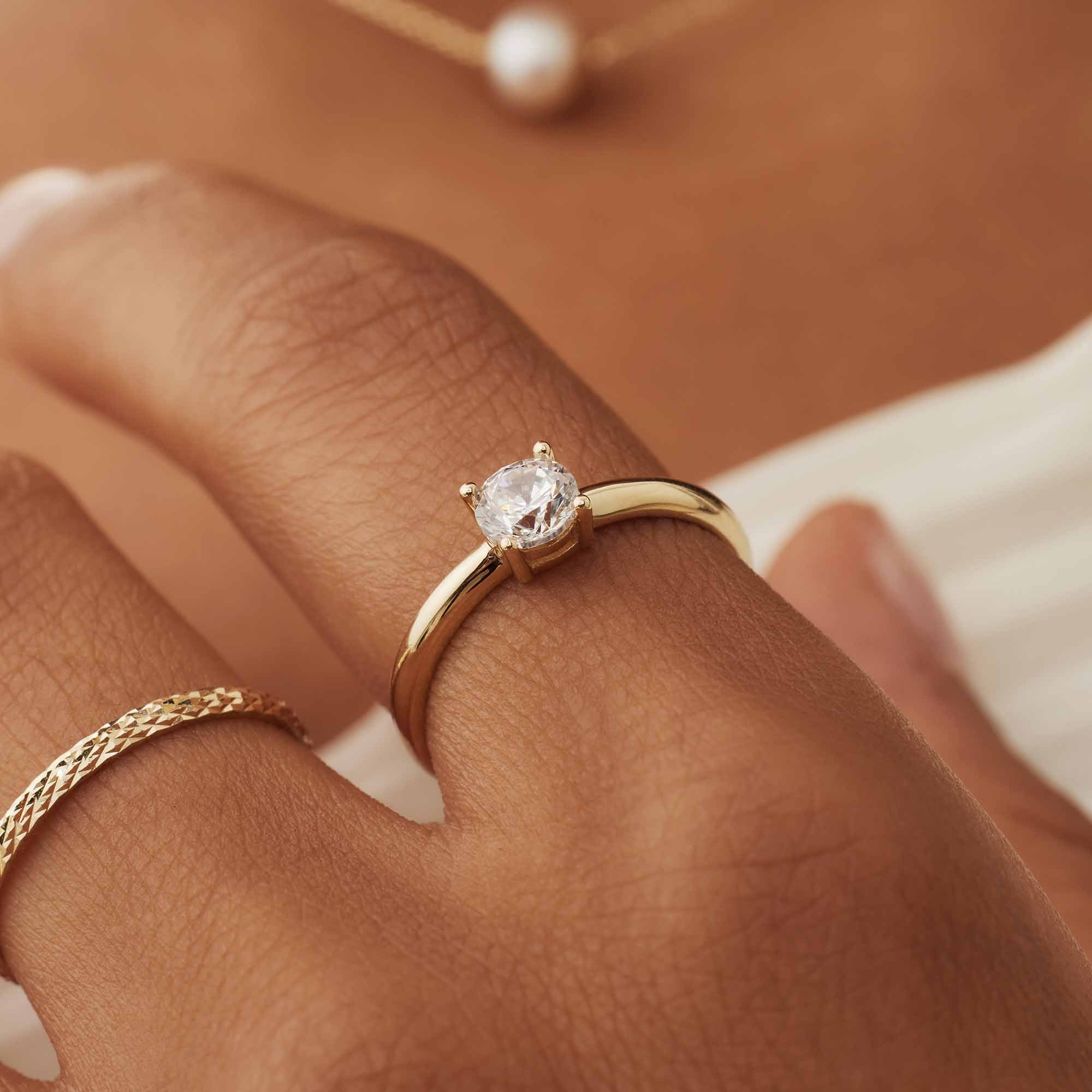 Isabel Bernard Le Marais Soleil 14 Karaat Gouden Ring IB330068-50 (Maat: 50) - Image 2