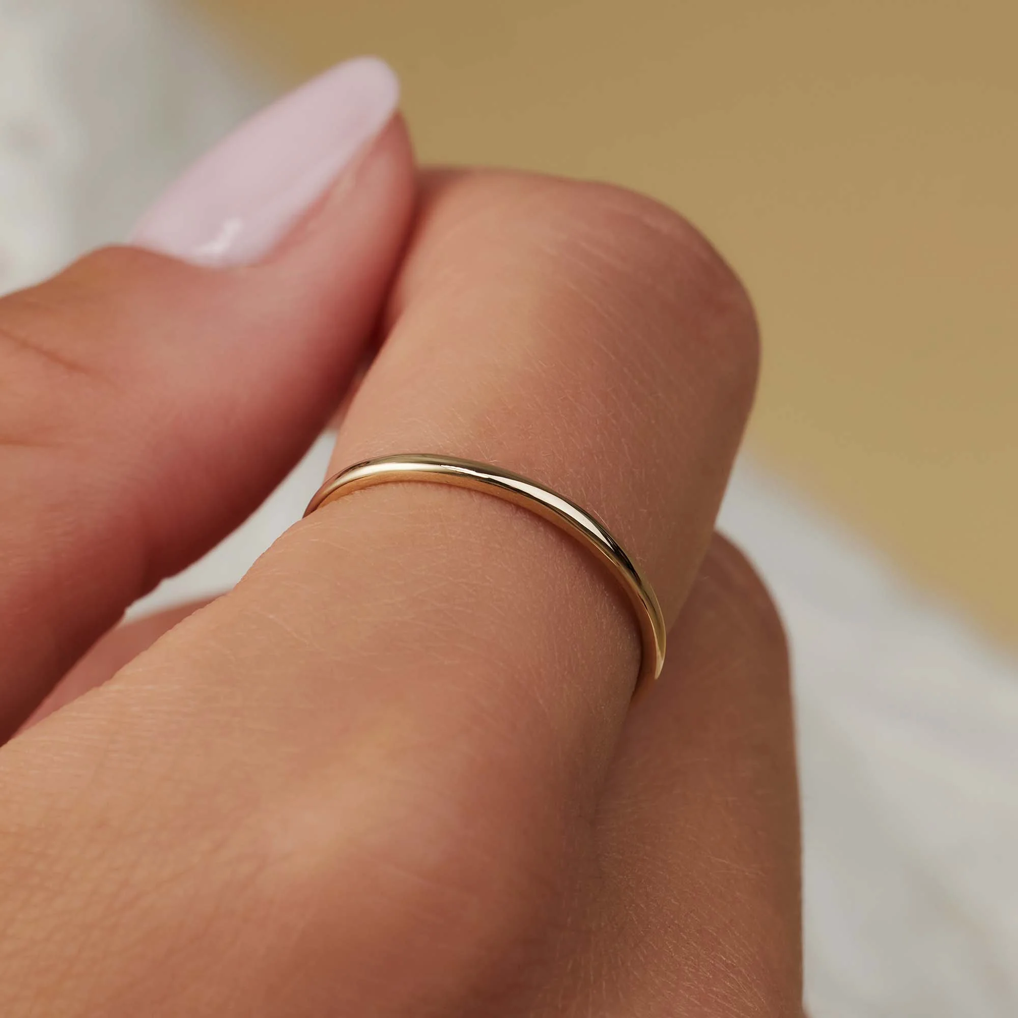 Isabel Bernard Le Marais Solene 14 karaat gouden stacking ring IB330077-52 (Maat: 52) - Image 2