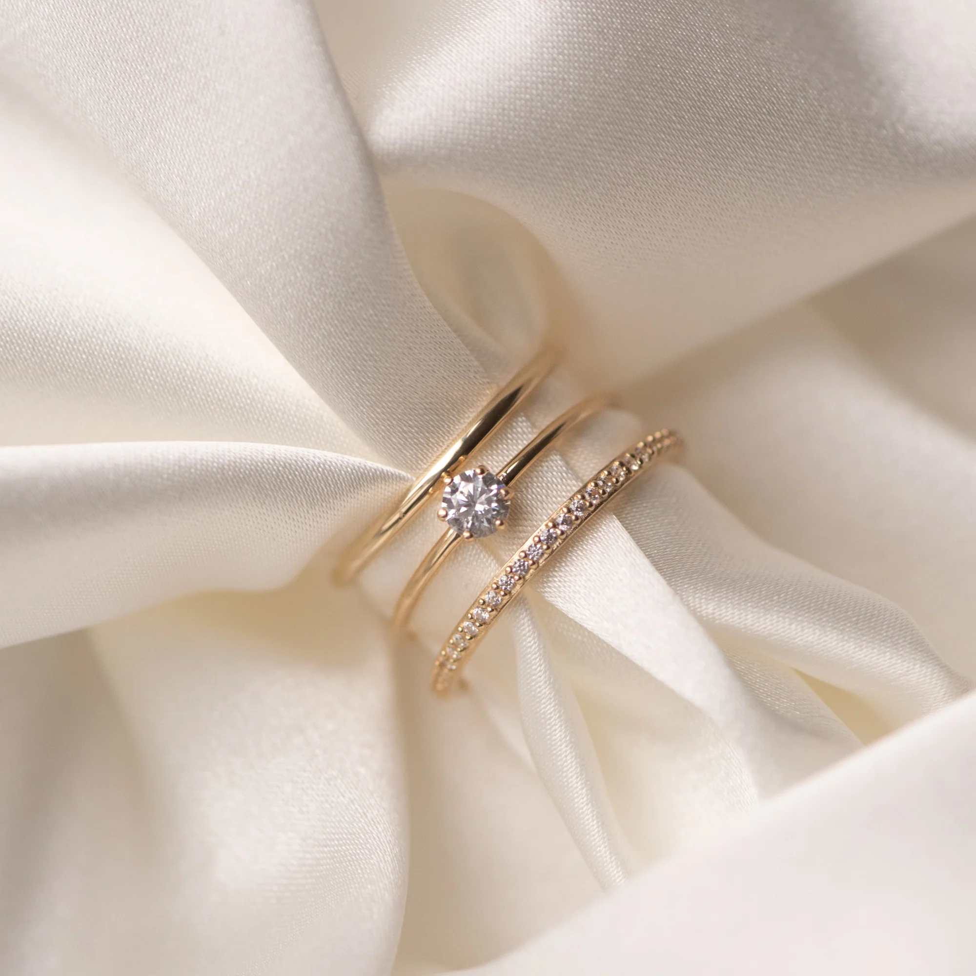 Isabel Bernard Le Marais Solene 14 karaat gouden stacking ring IB330077-52 (Maat: 52) - Image 6