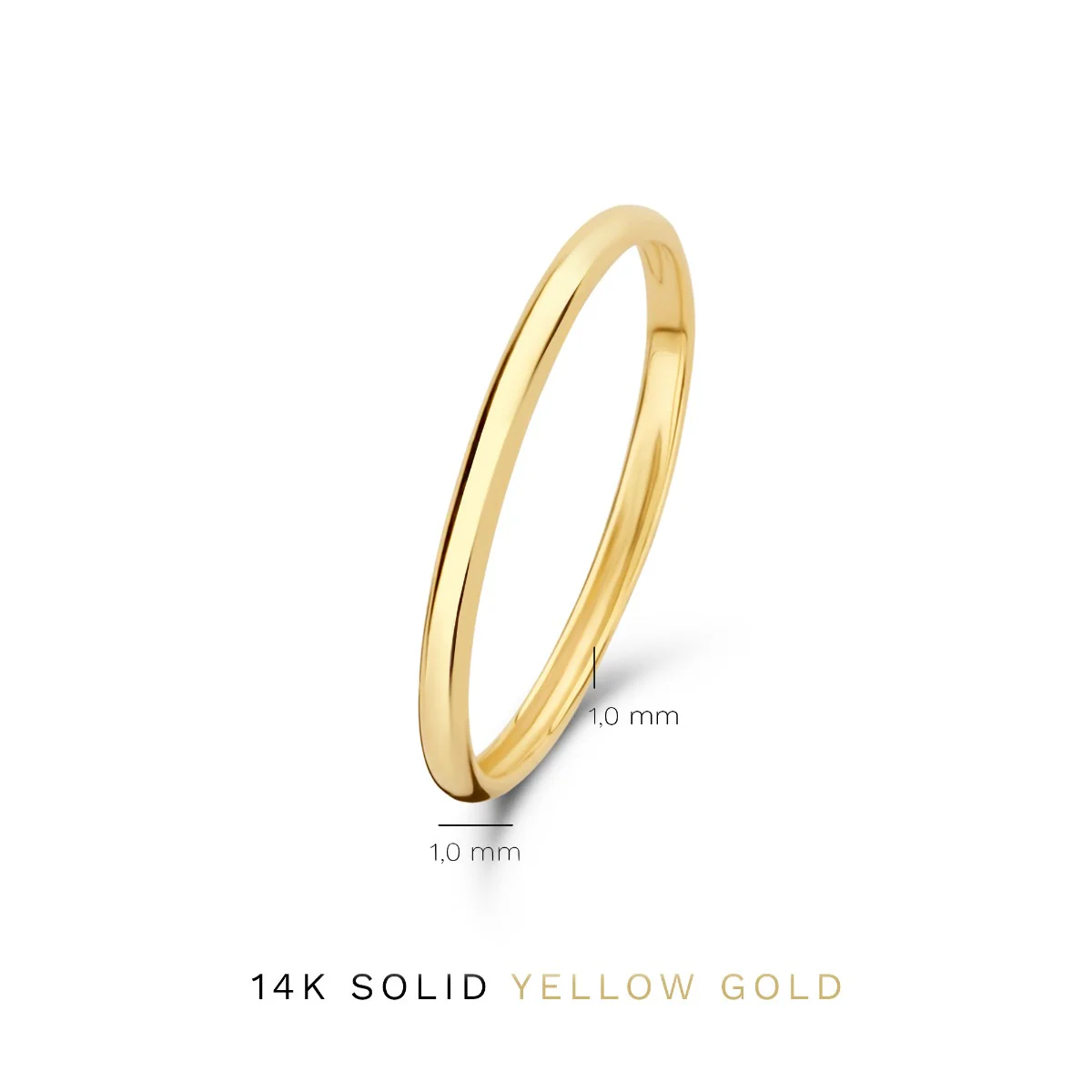Isabel Bernard Le Marais Solene 14 karaat gouden stacking ring IB330077-52 (Maat: 52) - Image 7