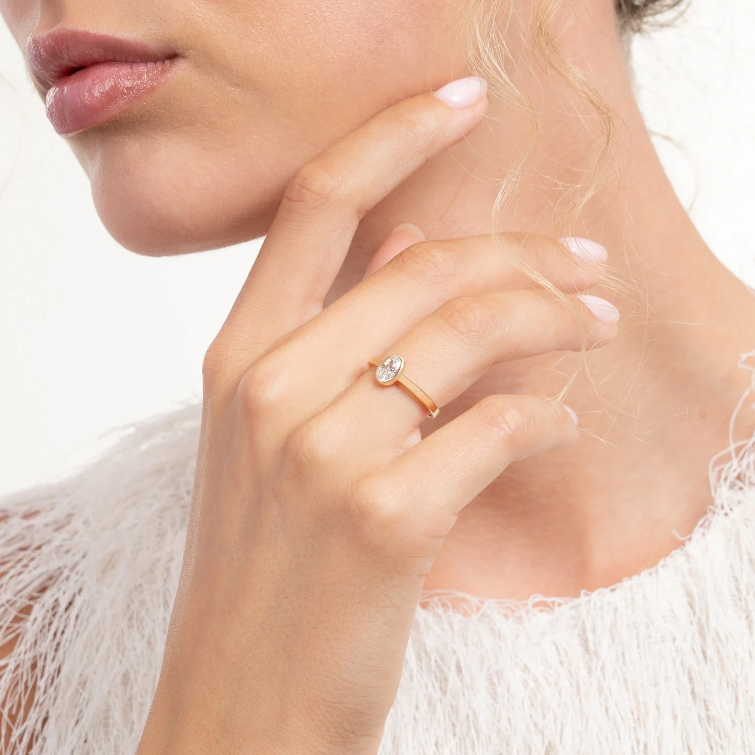 Isabel Bernard Le Marais Sophie 14 Karaat Gouden Ring Met Zirkonia Steen IB330116-58 - Image 2