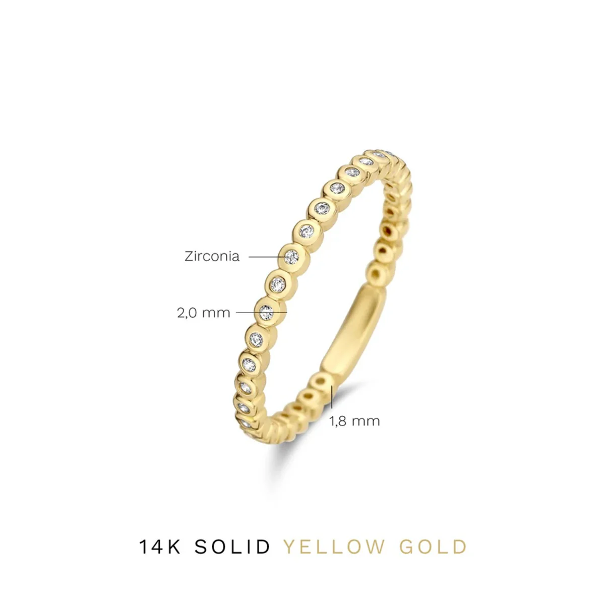 Isabel Bernard Rivoli Aélys 14 Karaat Gouden Ring IB330070-52 (Maat: 52) - Image 8
