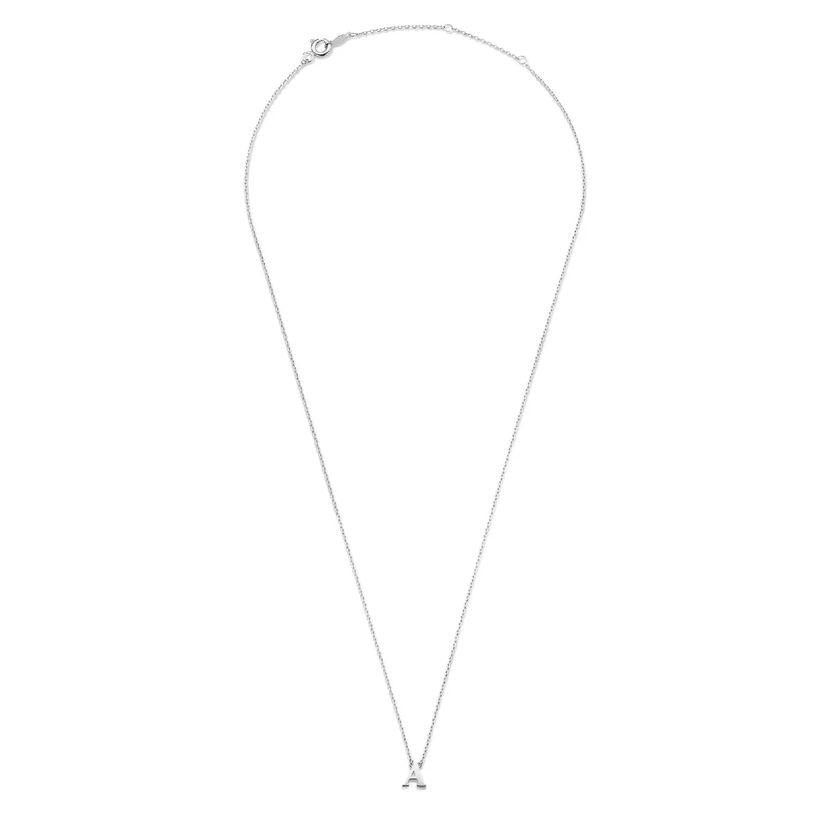 Isabel Bernard Saint Germain Chloé 14 Karaat Witgouden Initial Ketting IB340061-A - Image 7