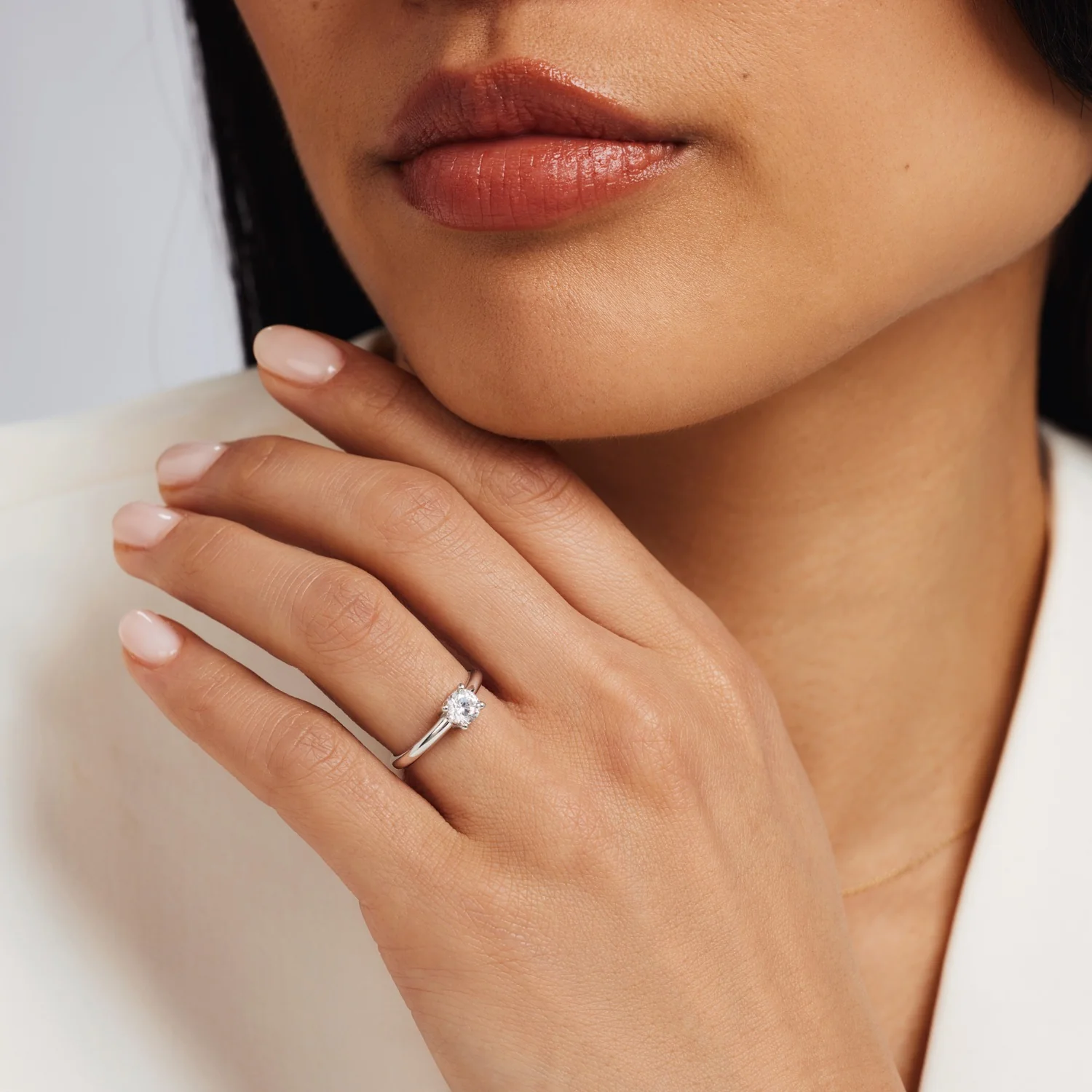 Isabel Bernard Saint Germain Soleil 14 Karaat Witgouden Ring IB330072-50 (Maat: 50) - Image 3