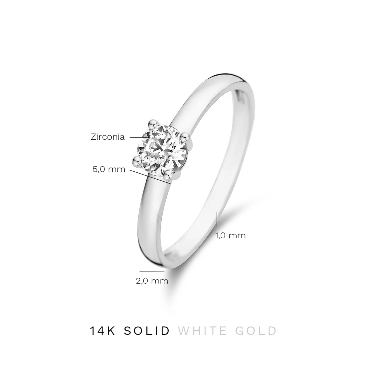 Isabel Bernard Saint Germain Soleil 14 Karaat Witgouden Ring IB330072-50 (Maat: 50) - Image 6