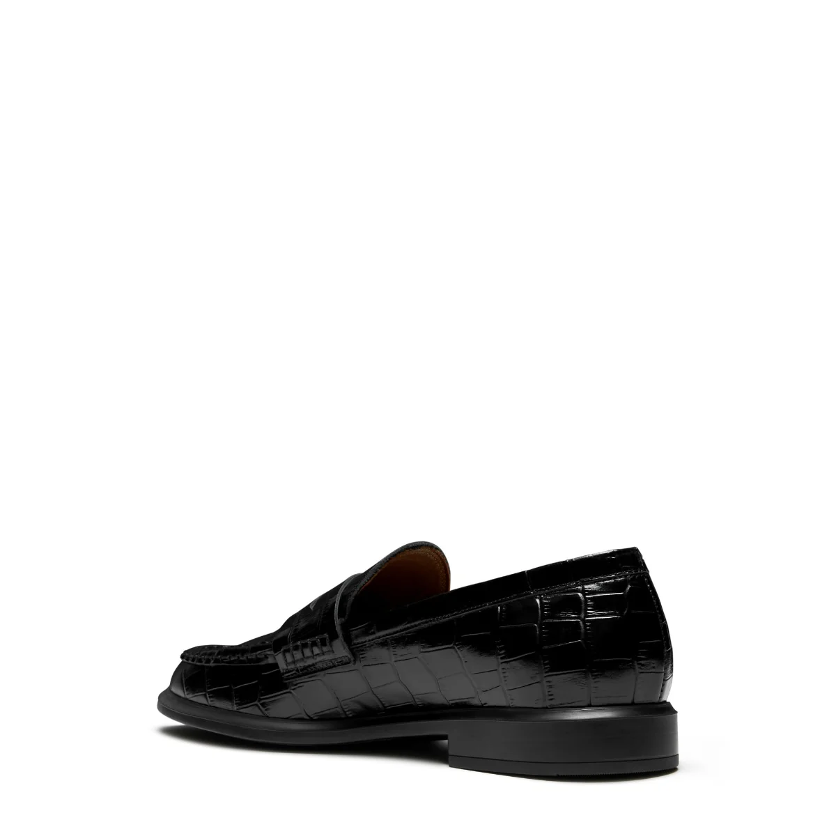 Isabel Bernard Vendôme Blandine Croco Zwarte Kalfsleren Loafers IB51015-201-38 - Image 4