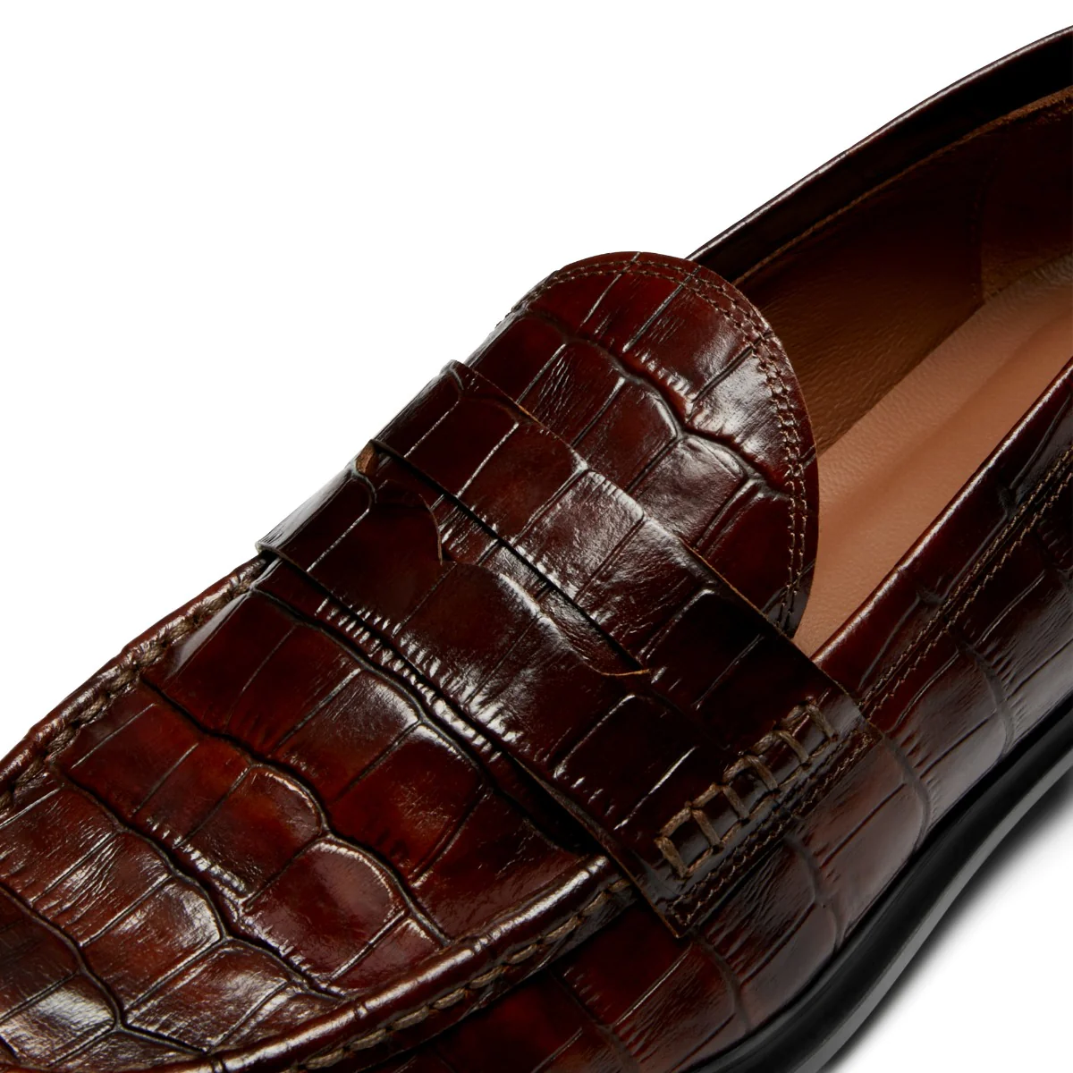 Isabel Bernard Vendôme Blandine Croco Bruine Kalfsleren Loafers IB51015-230-37 - Image 10