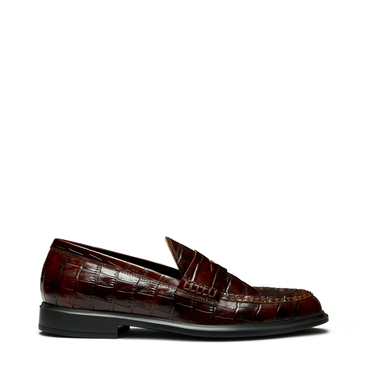 Isabel Bernard Vendôme Blandine Croco Bruine Kalfsleren Loafers IB51015-230-37 - Image 5