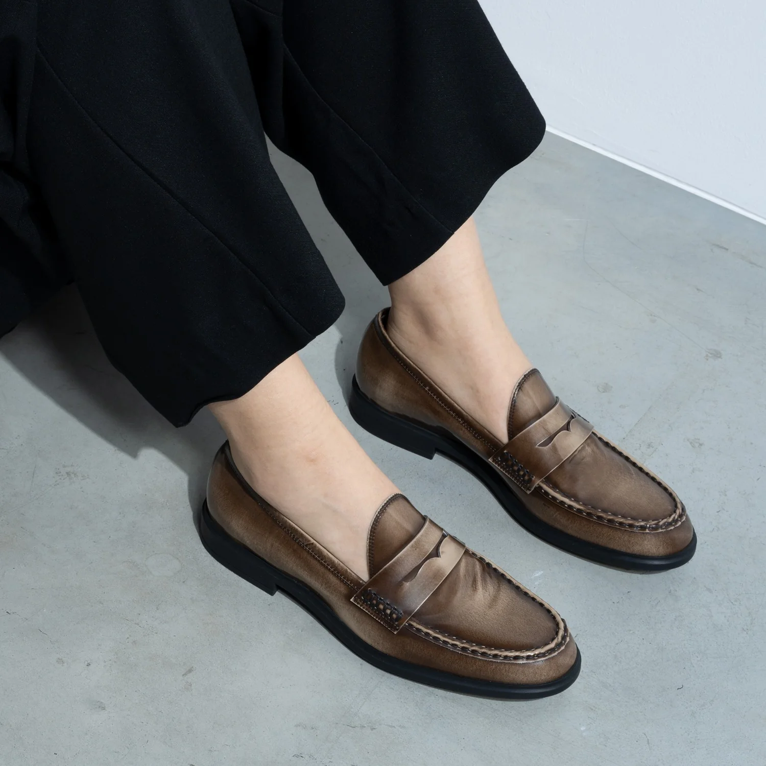 Isabel Bernard Vendôme Blandine mokka loafers van spazzolato leer IB51015-639-36 - Image 2