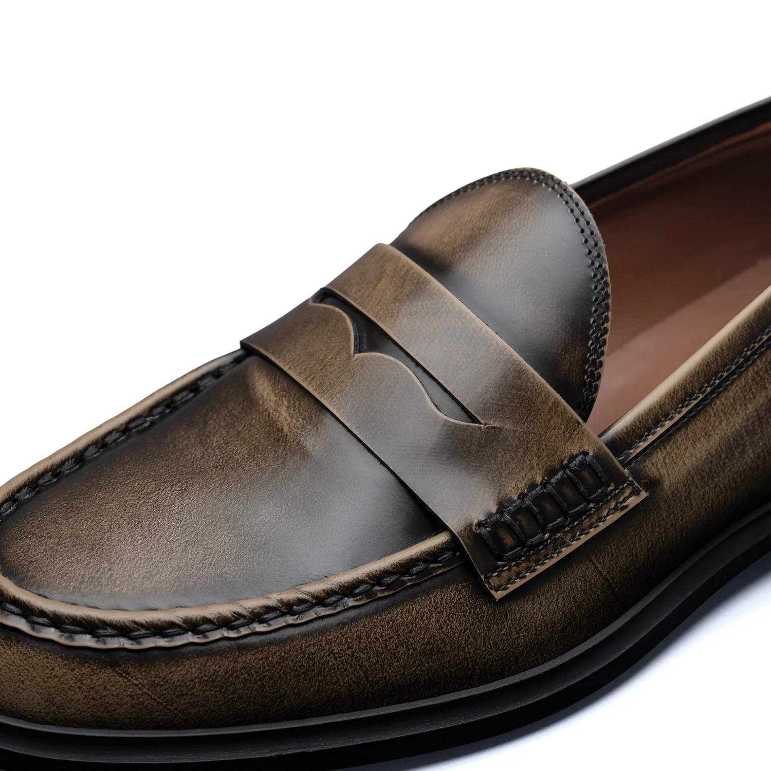 Isabel Bernard Vendôme Blandine mokka loafers van spazzolato leer IB51015-639-36 - Image 9