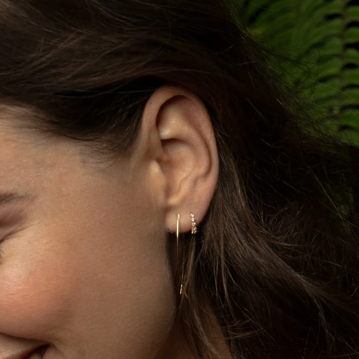 Jackie Gold 14K Golden Hoop Earrings JKE24.440 - Image 2