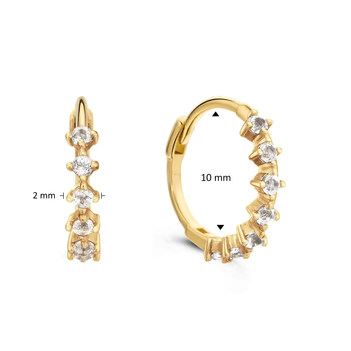 Jackie Gold 14K Golden Hoop Earrings JKE24.440 - Image 3