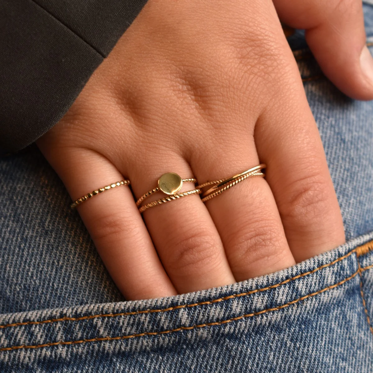 Jackie Gold 14K Golden Ring JKR21.150.52 - Image 2